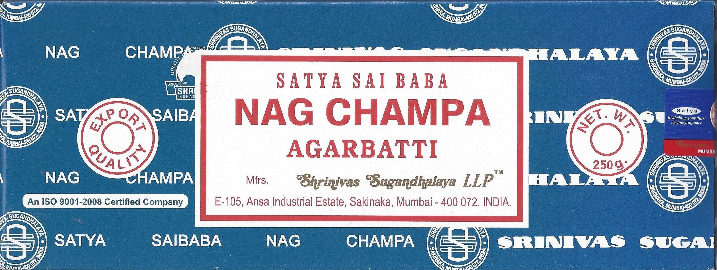 Satya Sai Baba Nag Champa Agarbatti Incense, 250 gm