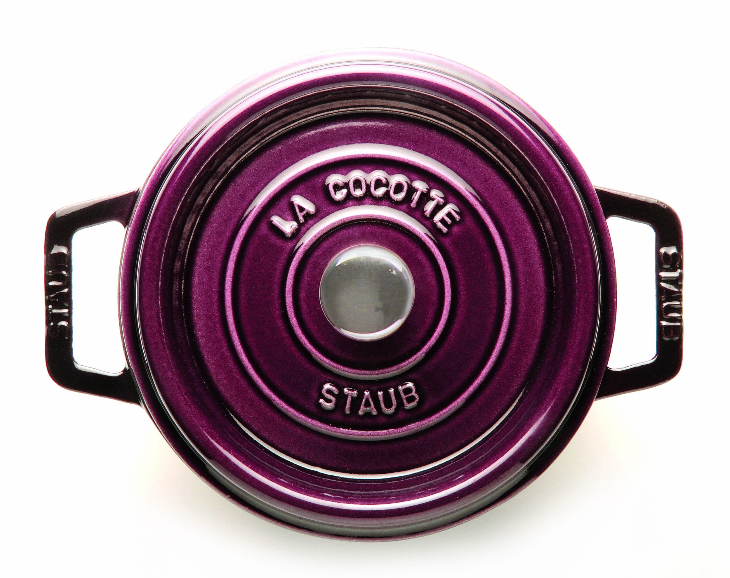 Staub 4 Quart Round Cocotte, Aubergine