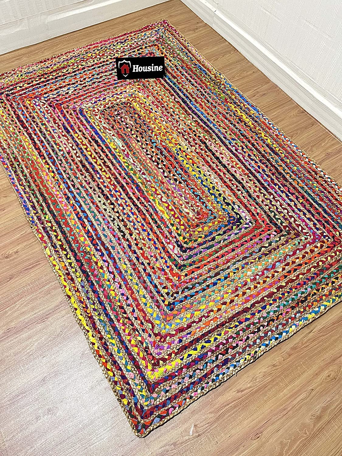 Housine Natural Fibber Vintage Collection Eco Friendly Carpet Farmhouse Indoor Beautiful For Living & Best Bedroom Braided Carpe