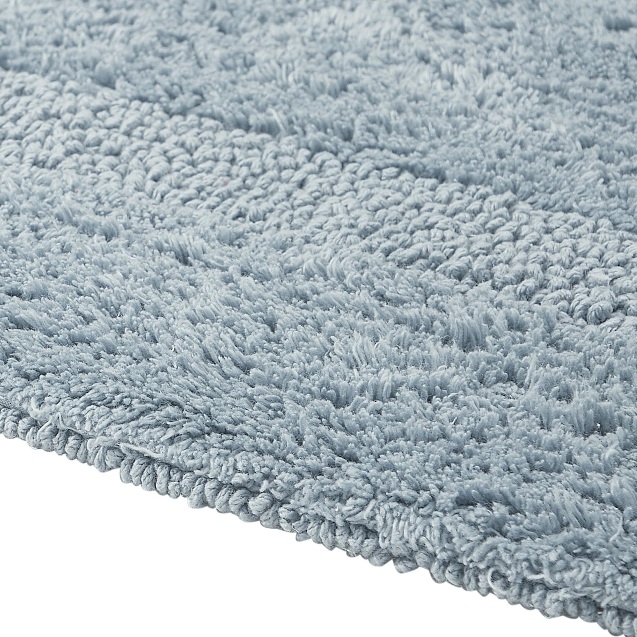 Better Trends 100% Cotton Lux Collection Bath Mats  Blue Bath Mat - Tufted  Reversible & Absorbent & Machine Washable Bath Mats for Bathroom Floor  Shower & Sink  24'' x 40''