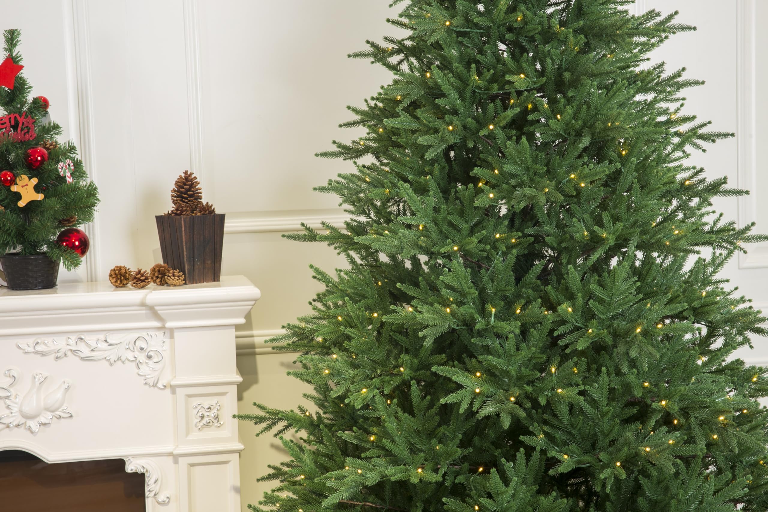 Holiday Stuff The Most Realistic Balsam Fir Christmas Tree Prelit with LED Lights (7ft)