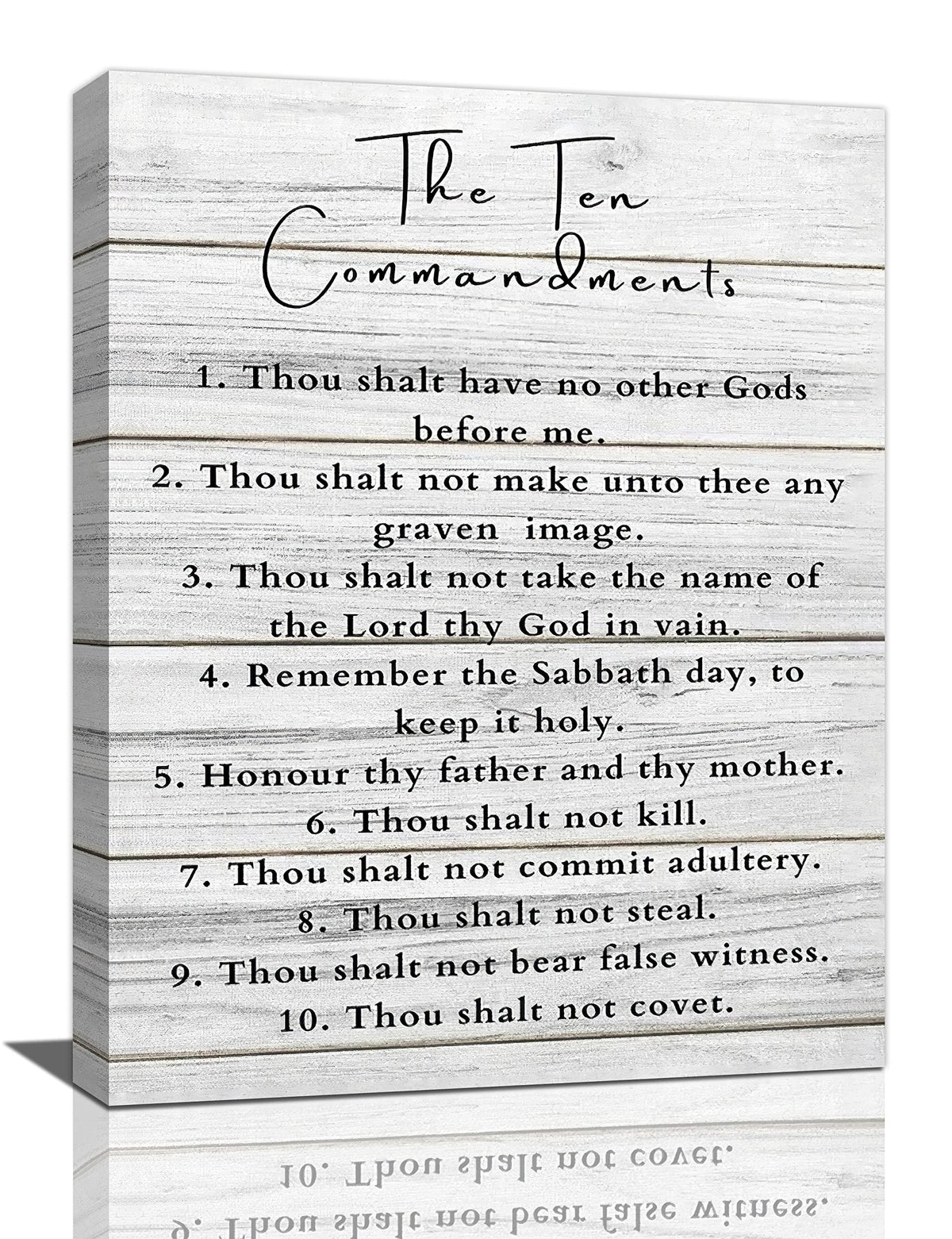 Ten Commandments Wall Decor 10 Commandments Wall Art Bible Verse Canvas Painting Christian Scriptures Pictures Prints Modern Fra