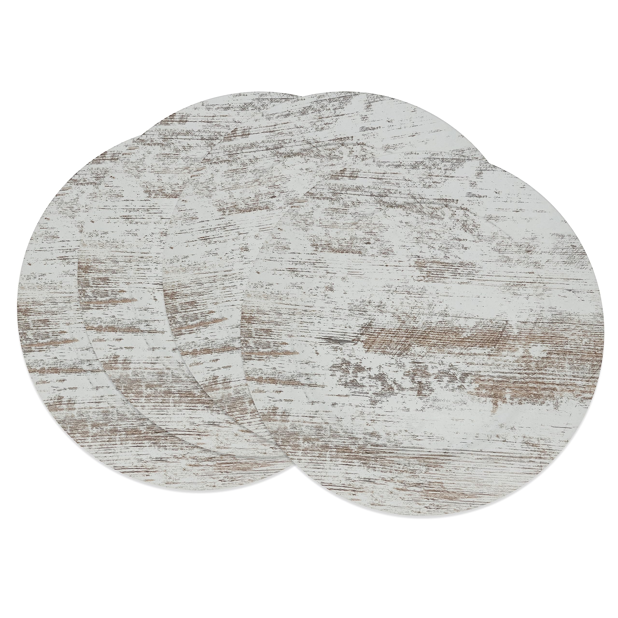 Woodland-Inspired Faux Wood Charger Plate (Set Of 4)