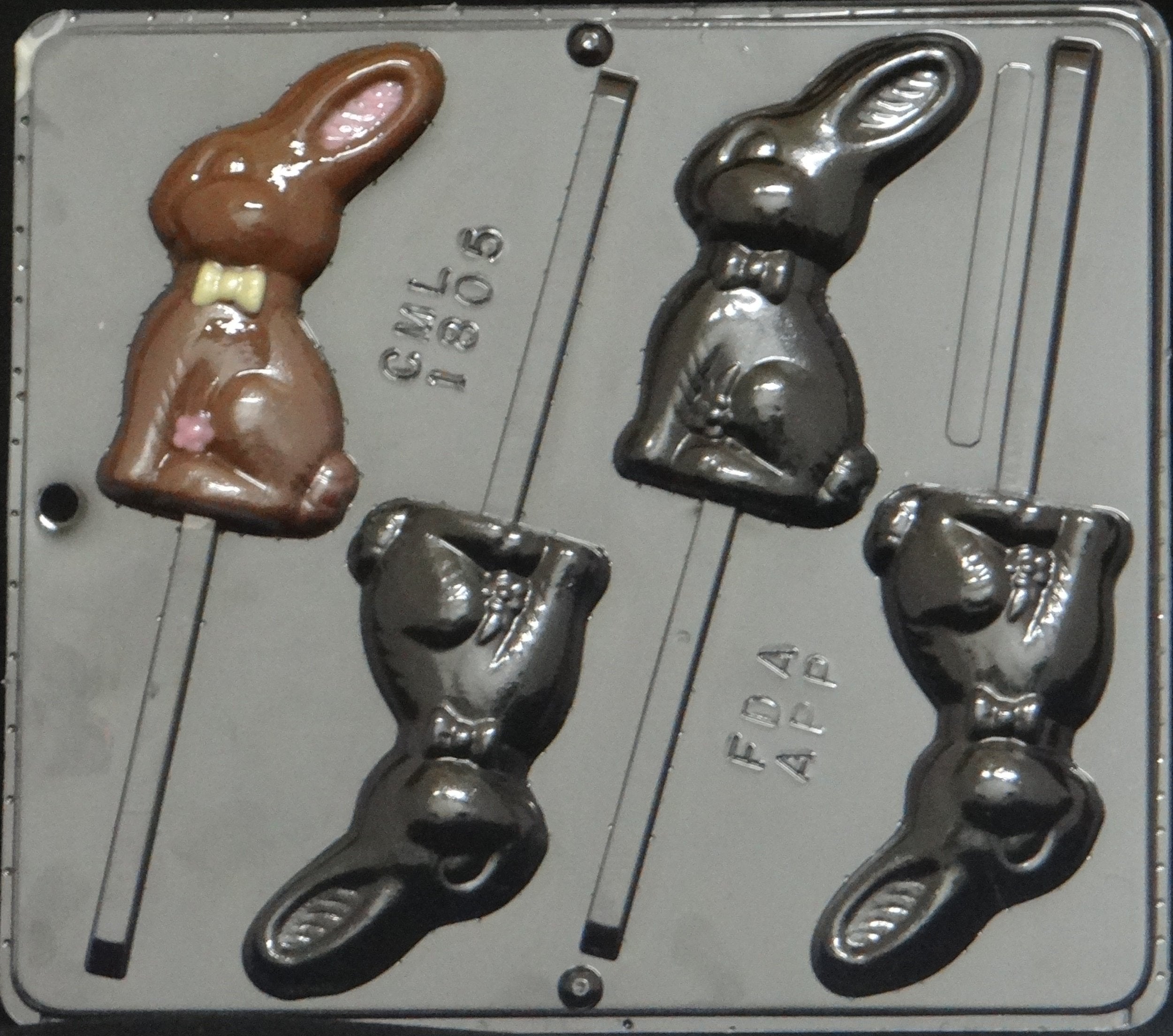 Easter Bunny Lollipop Chocolate Candy Mold Easter 1805