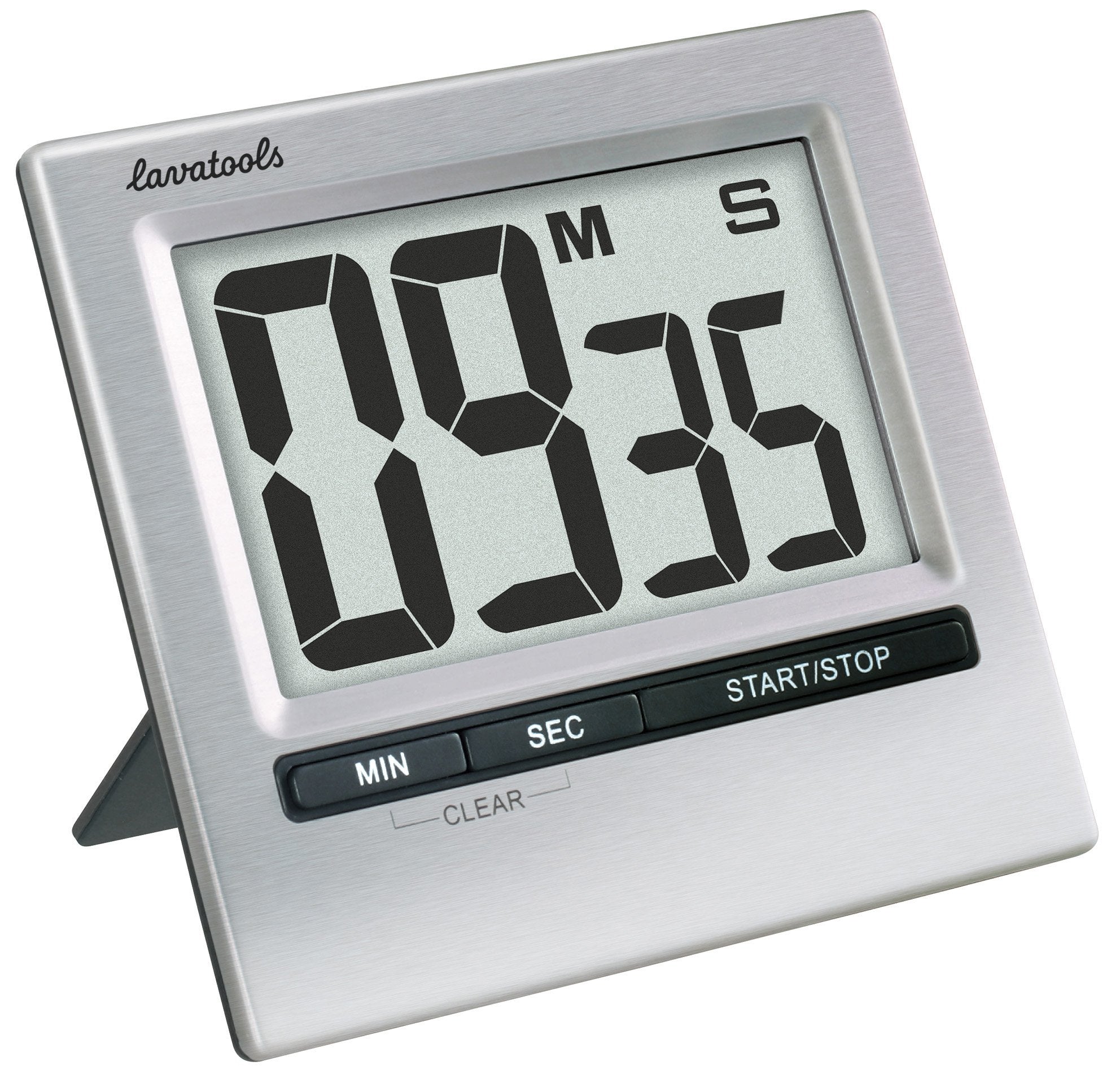 Lavatools Kt2 Digital Kitchen Timer & Stopwatch, Large Display, Bold Digits, Simple Operation, Loud Alarm, Magnetic Kickstand Fo