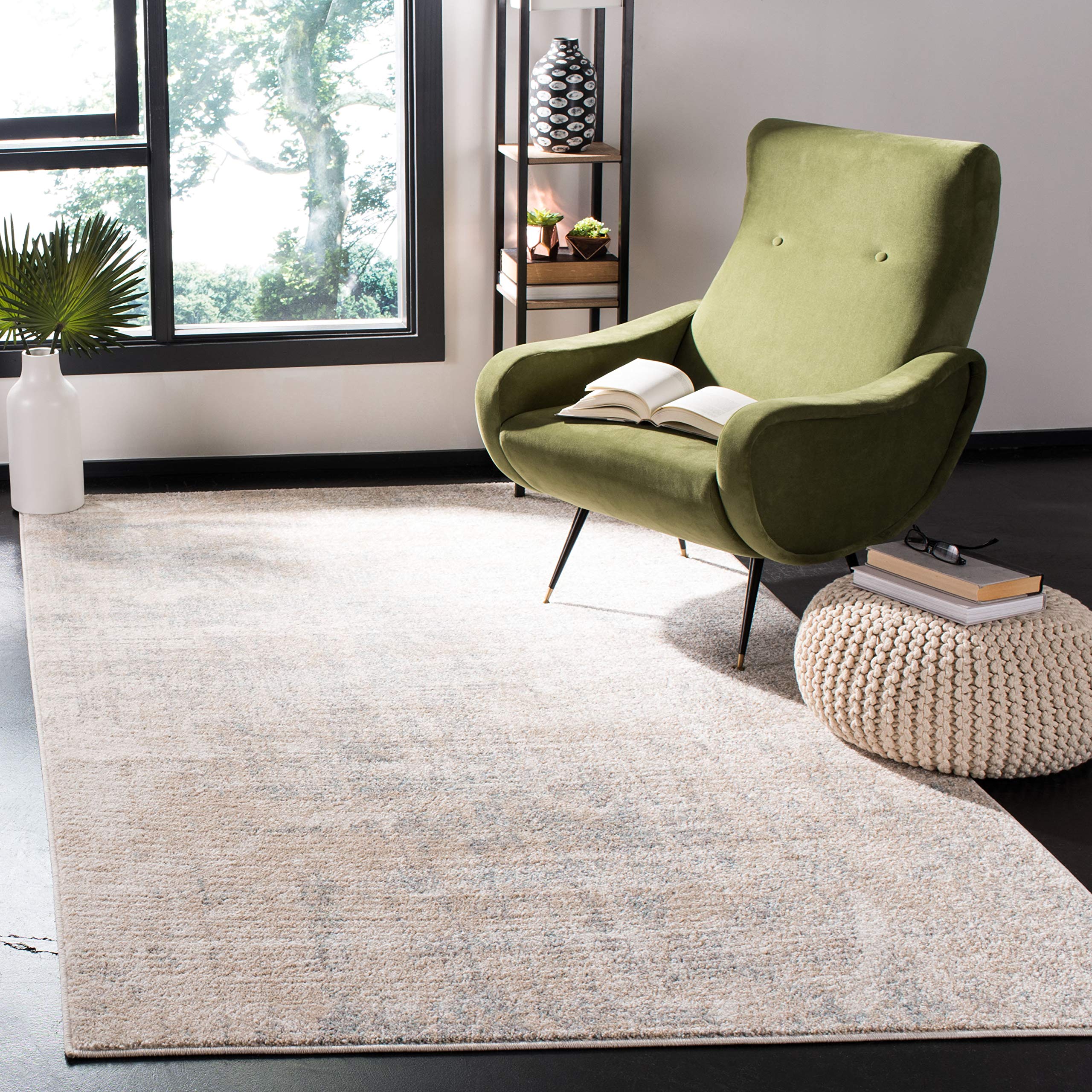 SAFAVIEH Adirondack Collection Accent Rug - 3 x 5, Beige & Slate, Modern Abstract Design, Non-Shedding & Easy Care, Ideal for 