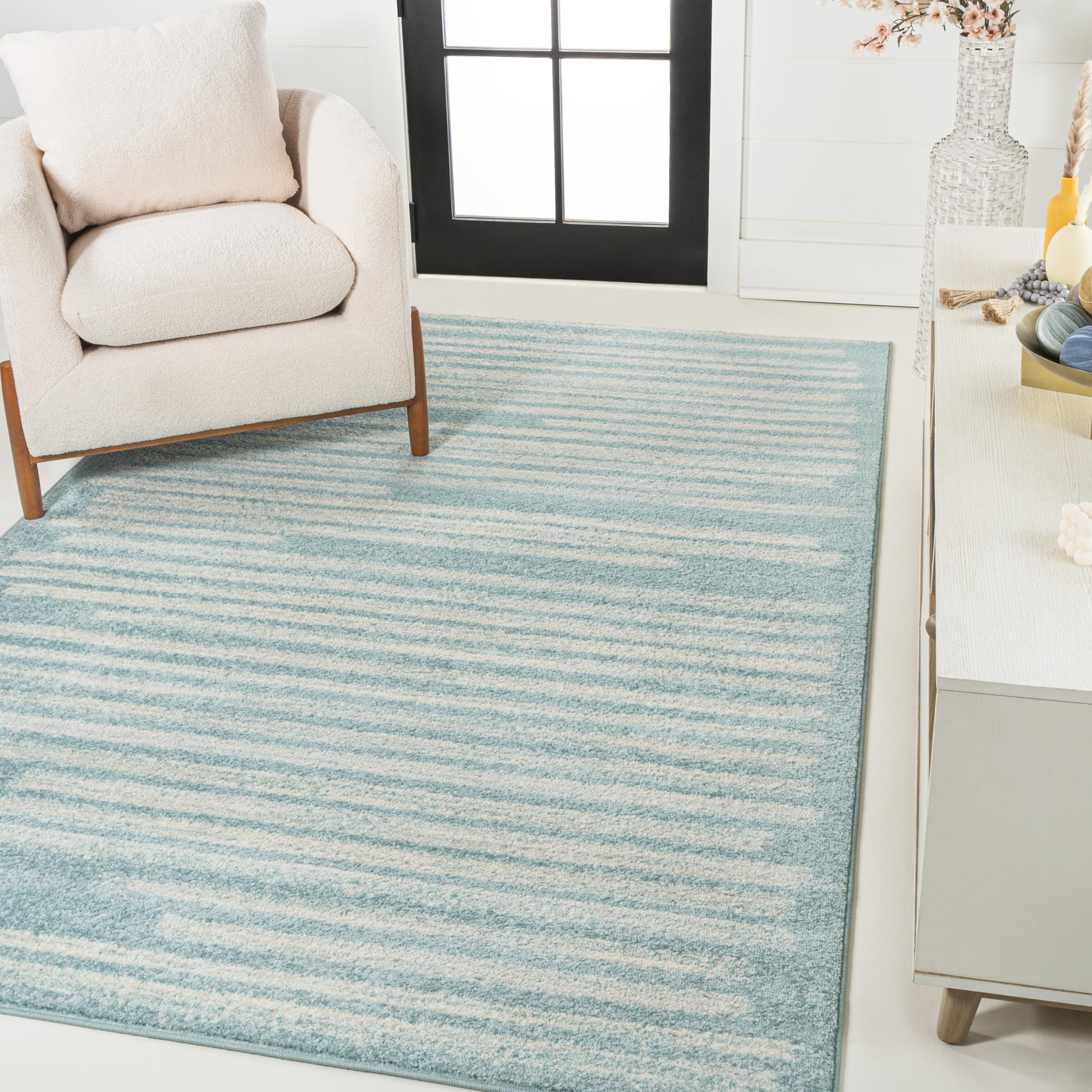 JONATHAN Y MOH207D-5 Khalil Modern Berber Stripe Area Rug, Contemporary, Bohemian, Scandinavian, Minimalistic, Rustic for Living