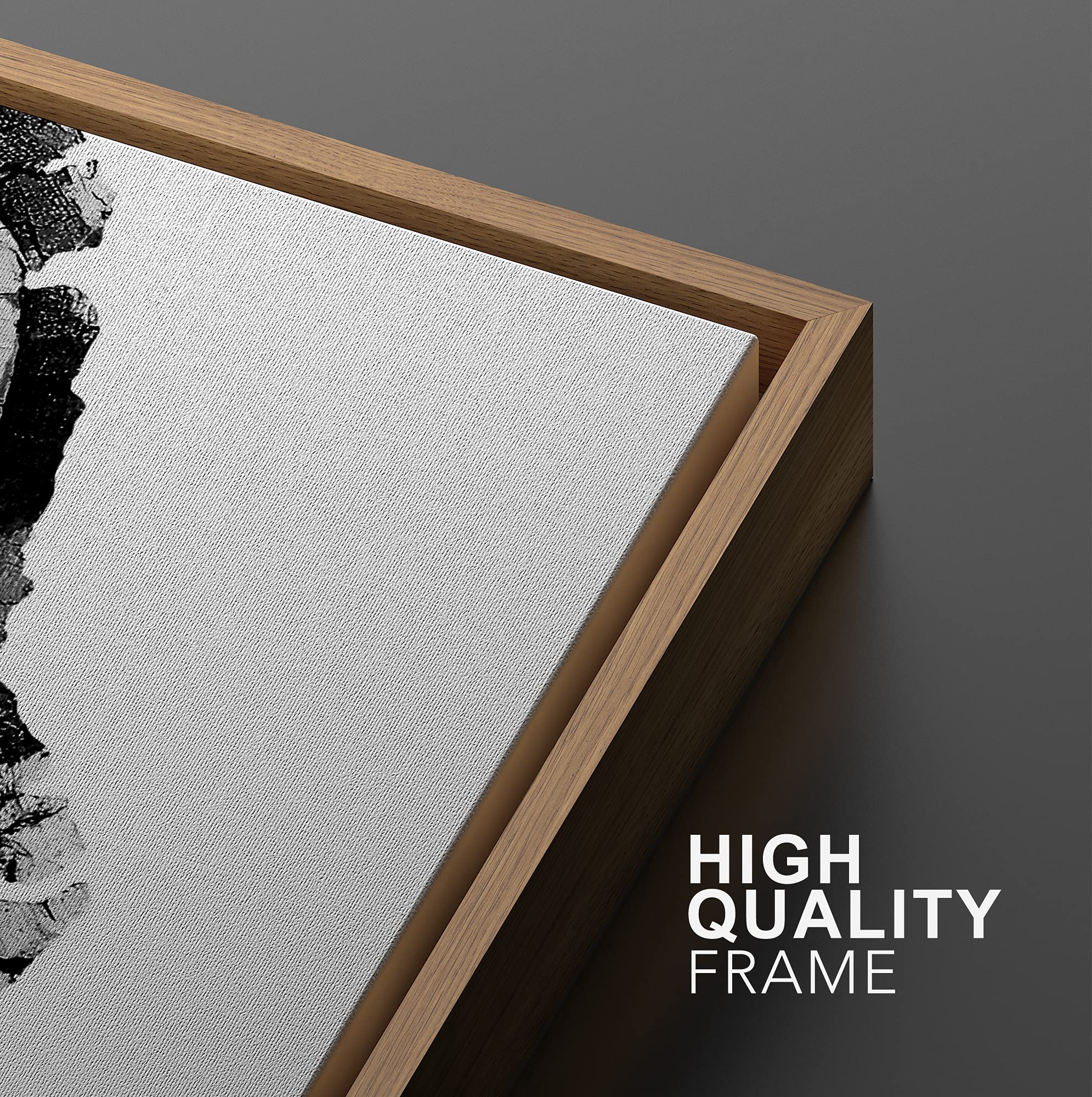 Signwin Framed Wall Art Print Set Black & White Close Up Tree Ring Details Nature Wilderness Photography Modern Art Rustic Relax