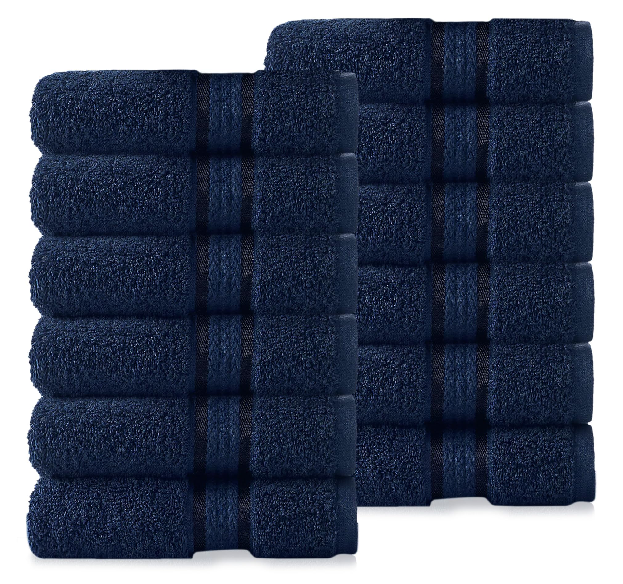 Cotton Craft Ultra Soft Washcloths -12 Pack- 12X12-100% Cotton Facecloths - Baby Wash Cloths - Absorbent Quick Dry Everyday Luxu