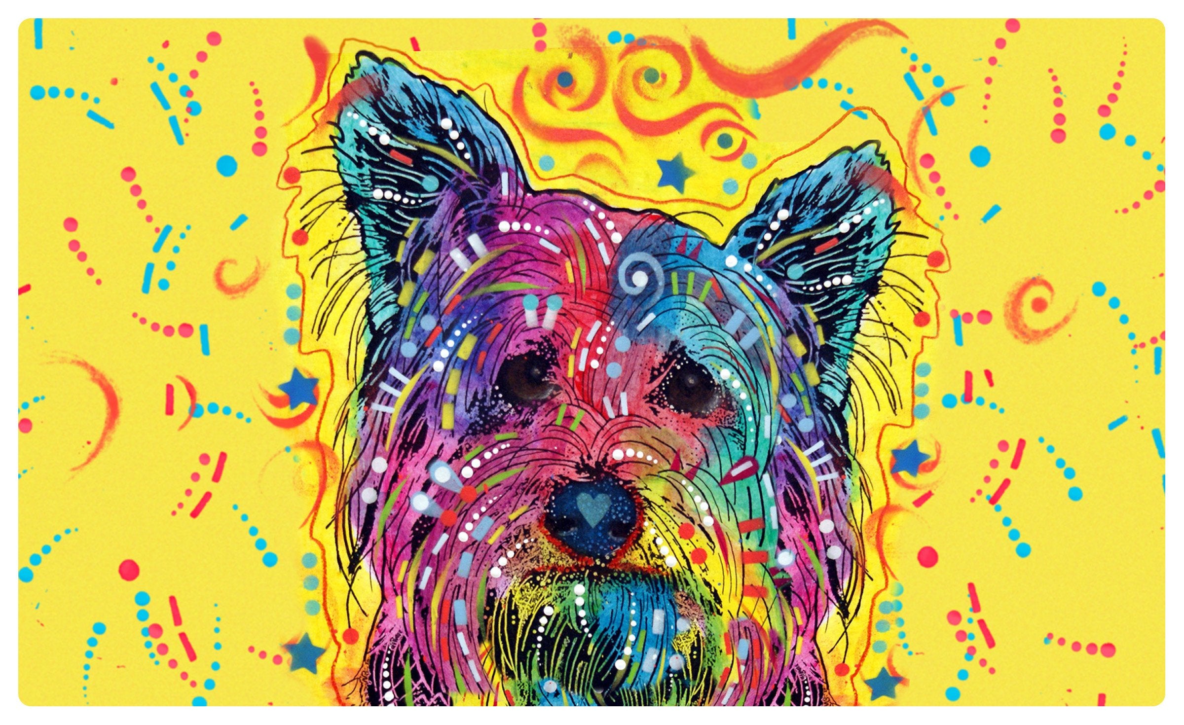 Drymate Pet Placemat, Dean Russo Designs, Dog Food Mat, Cat Food Mat, ZorbTech Anti Flow Technology for Surface Protection (USA