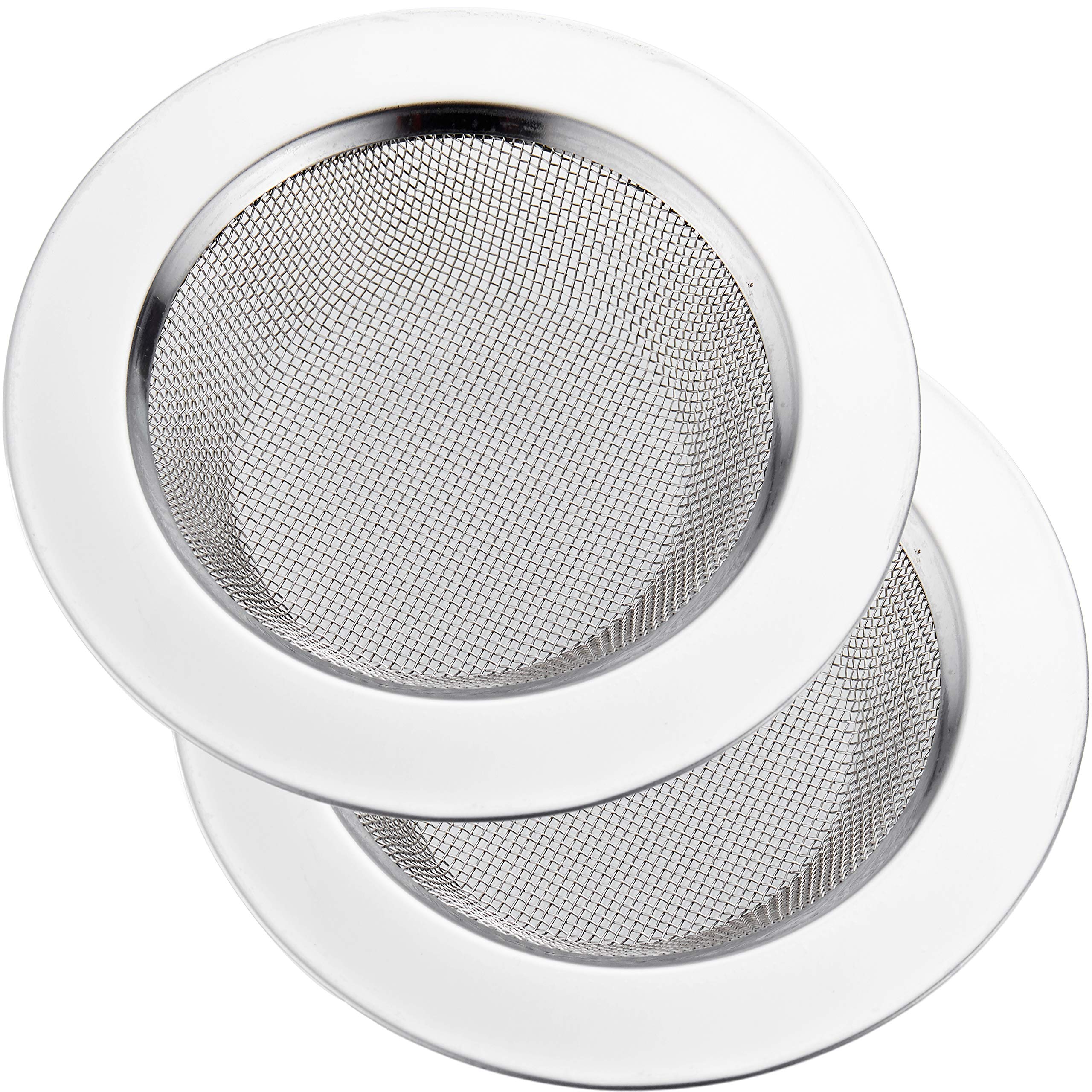 2 Pcs Kitchen Sink Strainer Stainless Steel, Kitchen Sink Drain Strainer,Sink Strainers With Large Wide Rim 4.5'' Diameter For K