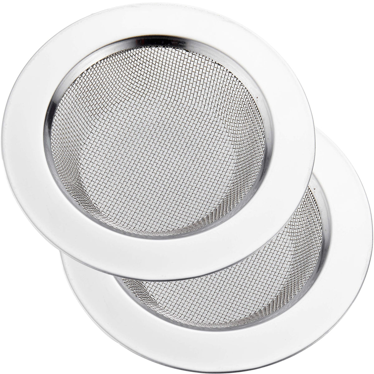 2 Pcs Kitchen Sink Strainer Stainless Steel, Kitchen Sink Drain Strainer,Sink Strainers With Large Wide Rim 4.5'' Diameter For K