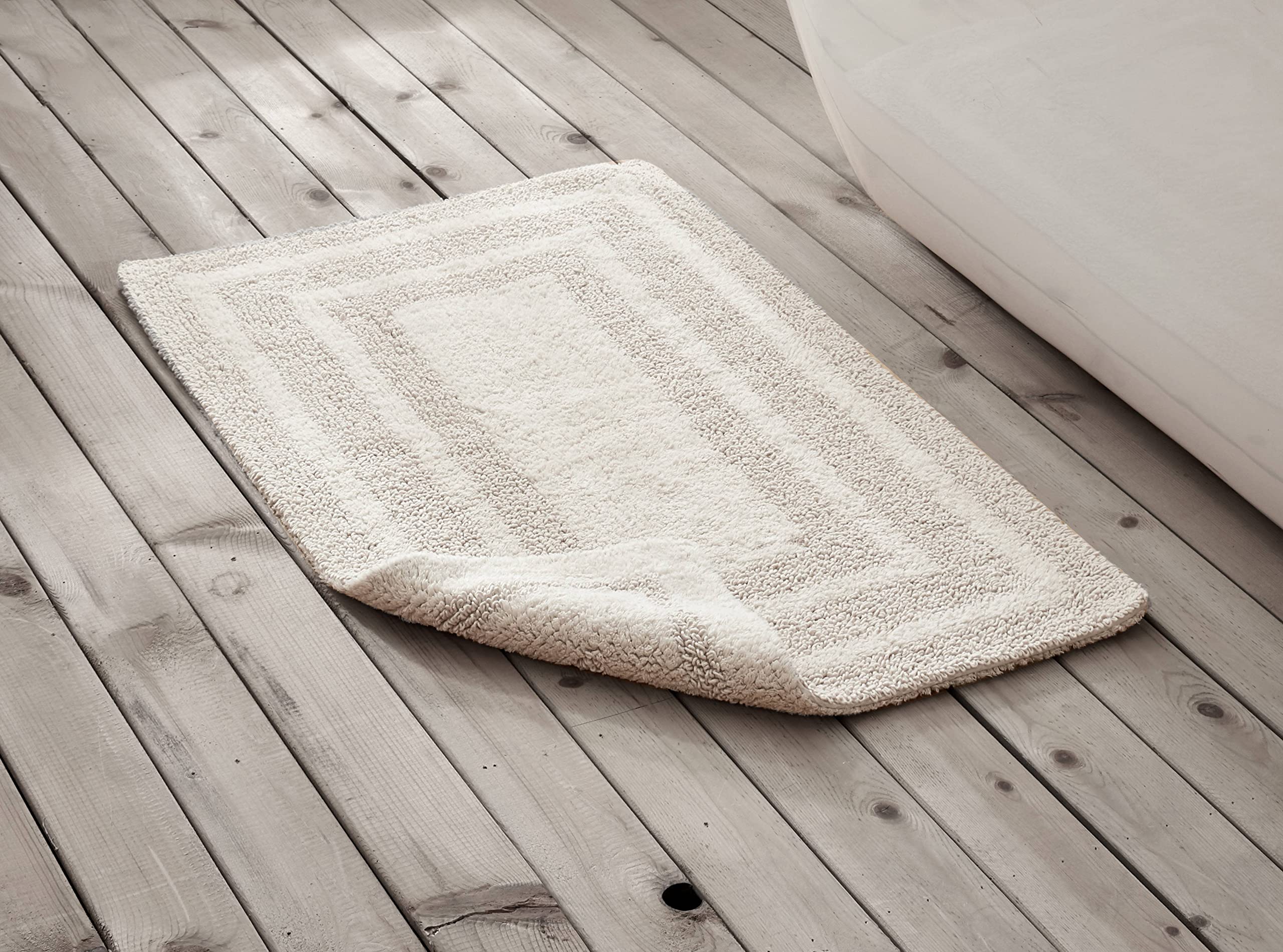 Eddie Bauer - Bathroom Rugs Set, Soft Tufted Cotton Bathroom Decor, Super Absorbent & Quick Dry (Logan Light Grey, 2 Piece)
