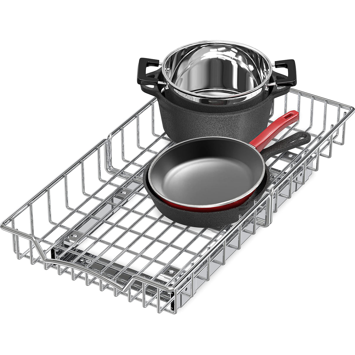Simple Houseware Under Cabinet Pull Out Sliding Shelf Drawer Organizer, 21 D X 11 W