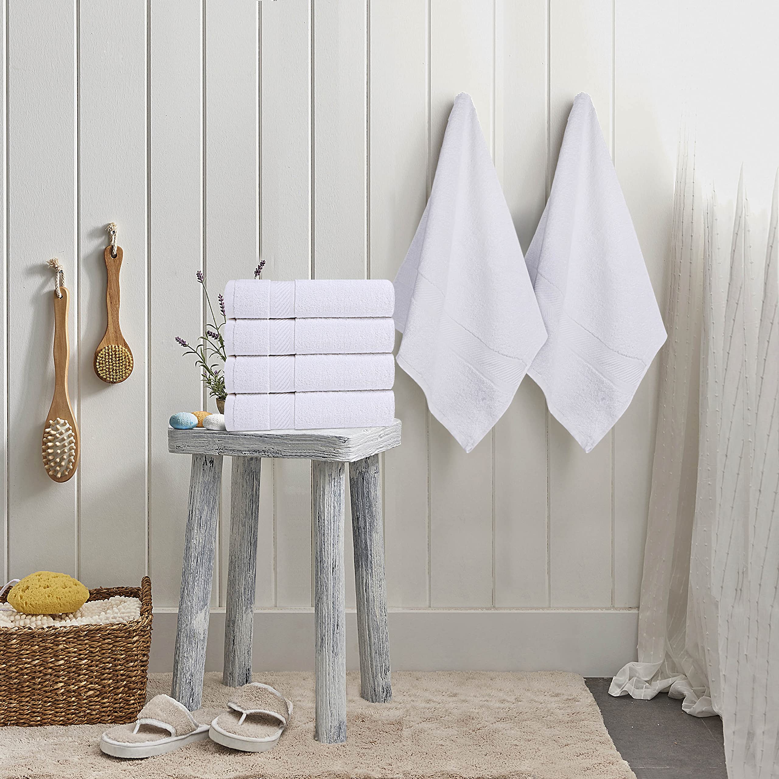 Utopia Towels 6 Pack Small Bath Towel Set, 100% Ring Spun Cotton (22 X 44 Inches) Lightweight And Highly Absorbent Quick Drying