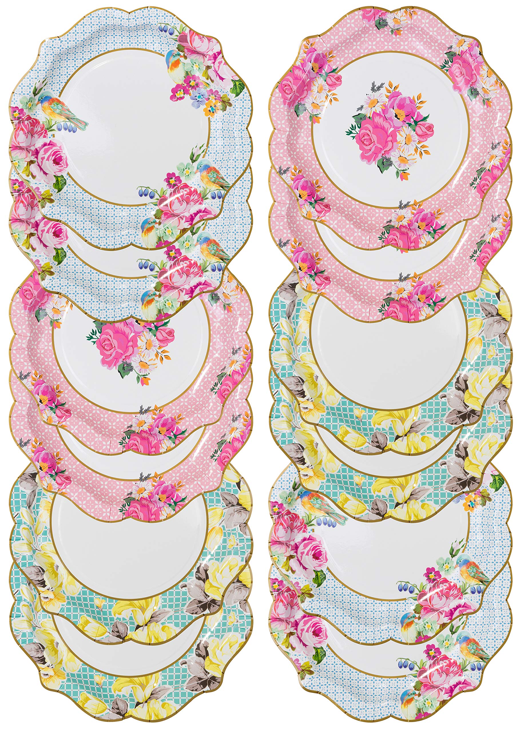 Talking Tables Truly Scrumptious Floral Plates For A Tea Party, Wedding, Multicolor (1)