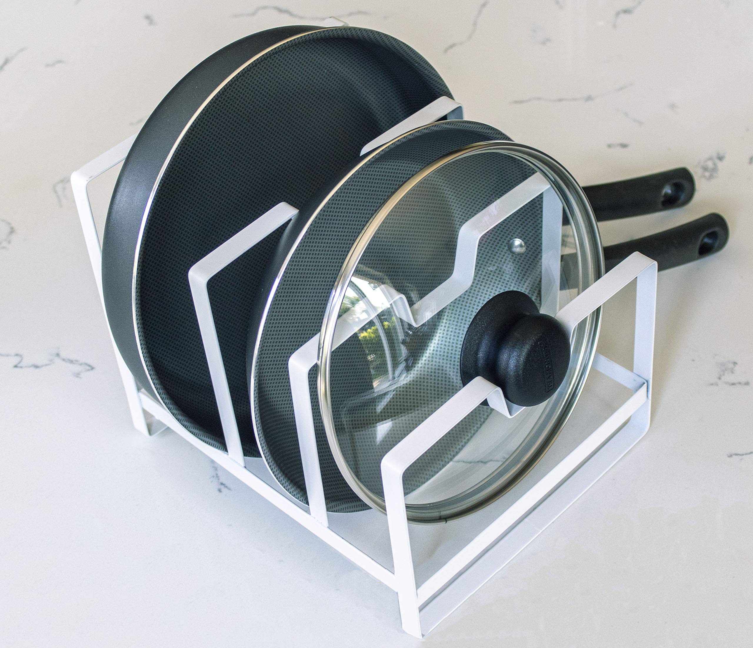 Kitchen Spaces Pot And Pan Organizer, White