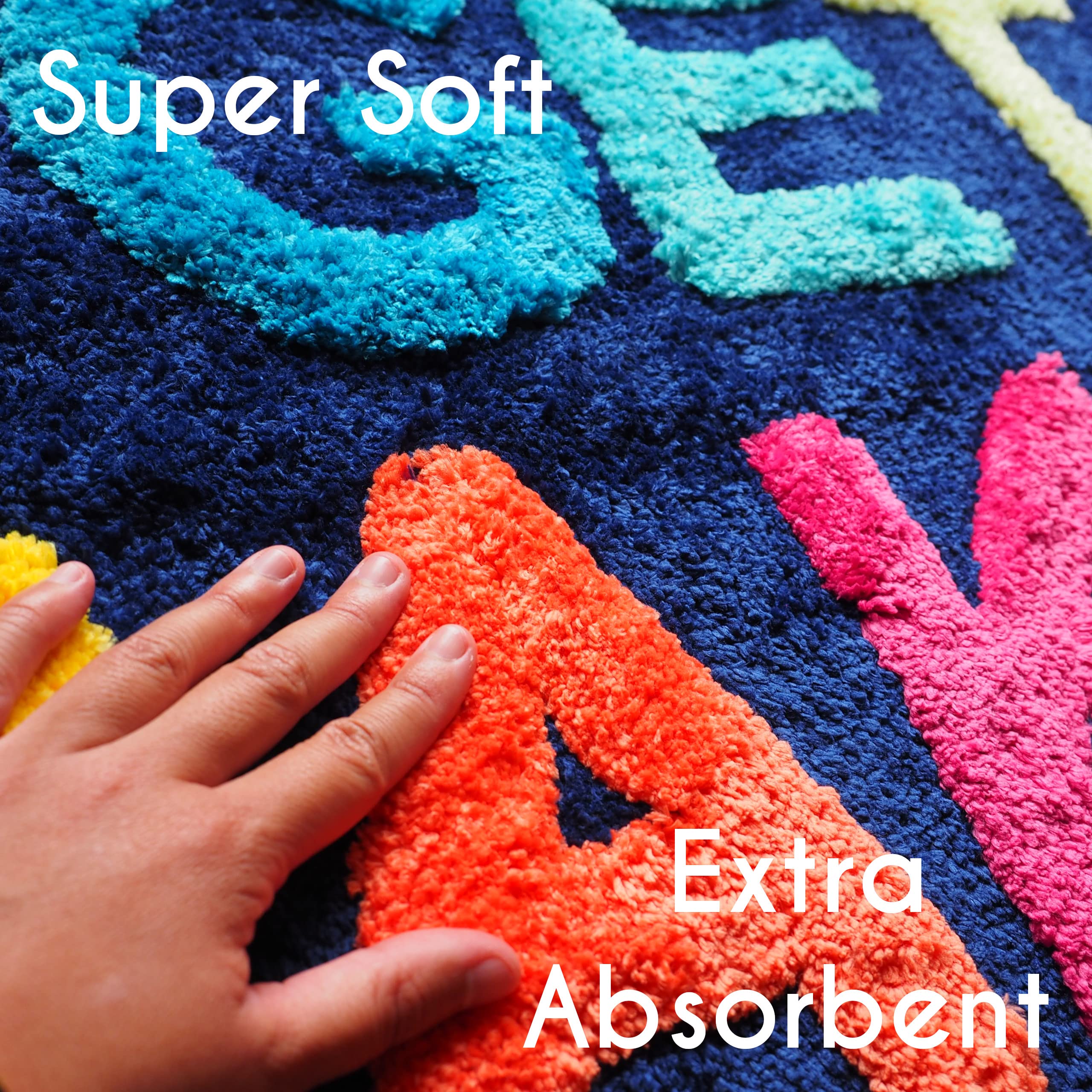 Evovee Get Naked Bath Mat Funny Cute Bathroom Rugs Blue Rainbow Multicolor Colorful Get Naked Rug Shower Bathroom Decor Fun Bath