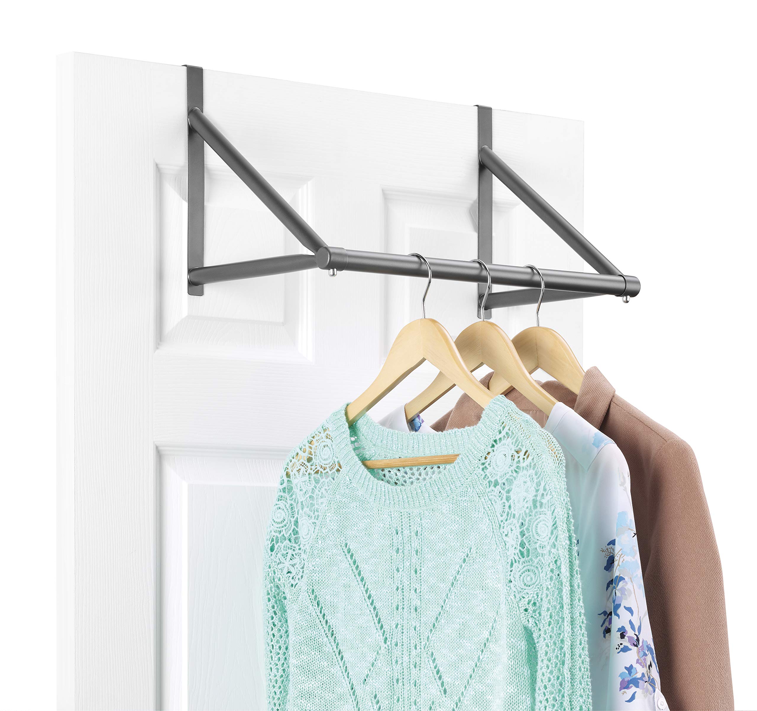 Whitmor Door Closet Rod, Gunmetal