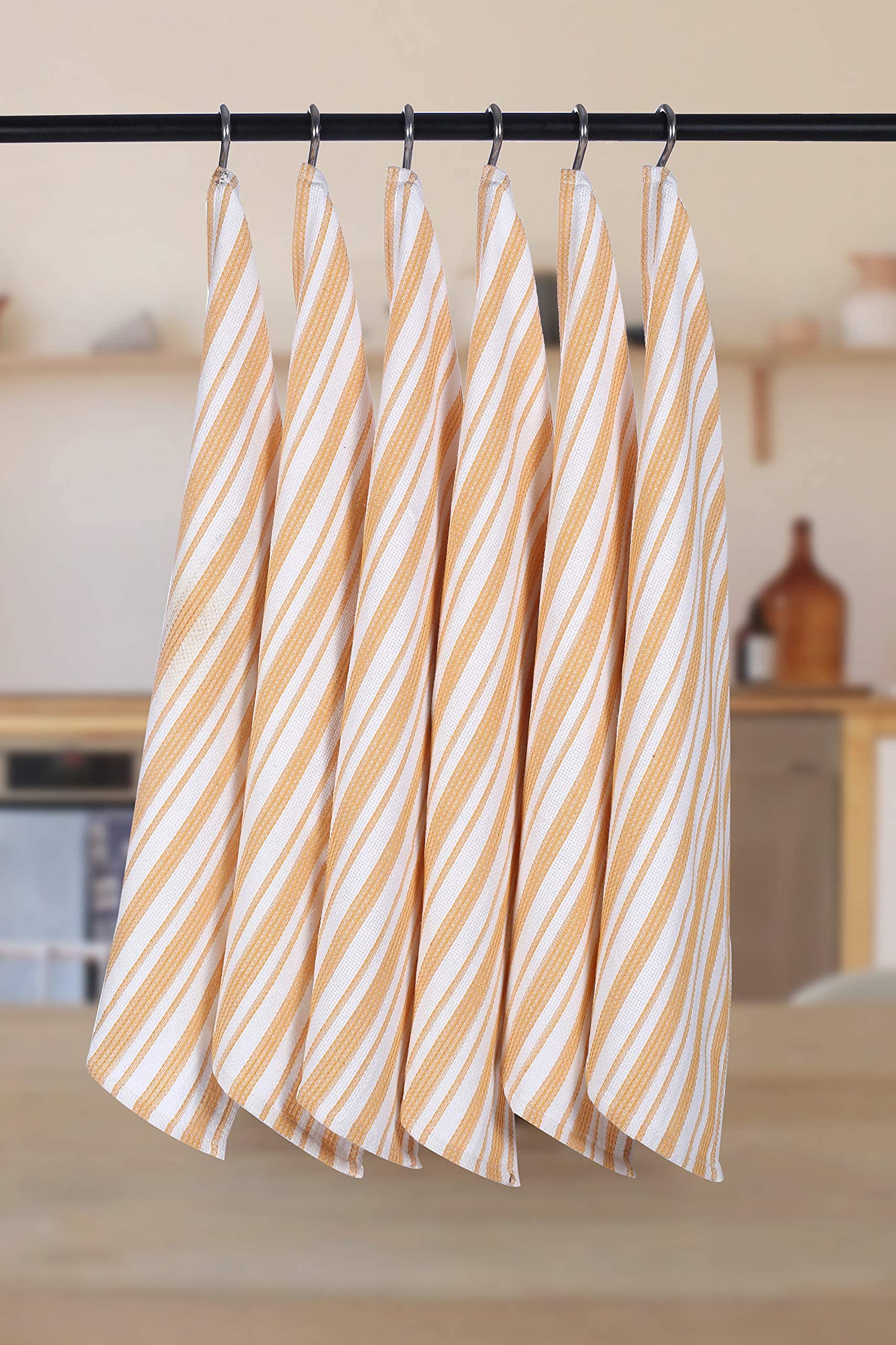 Farmhouse Vintage Kitchen Dish Towel 6 Pack, Dish Cloths, Bar Towels, Tea Towels And Cleaning Towel, Highly Absorbent And Quick