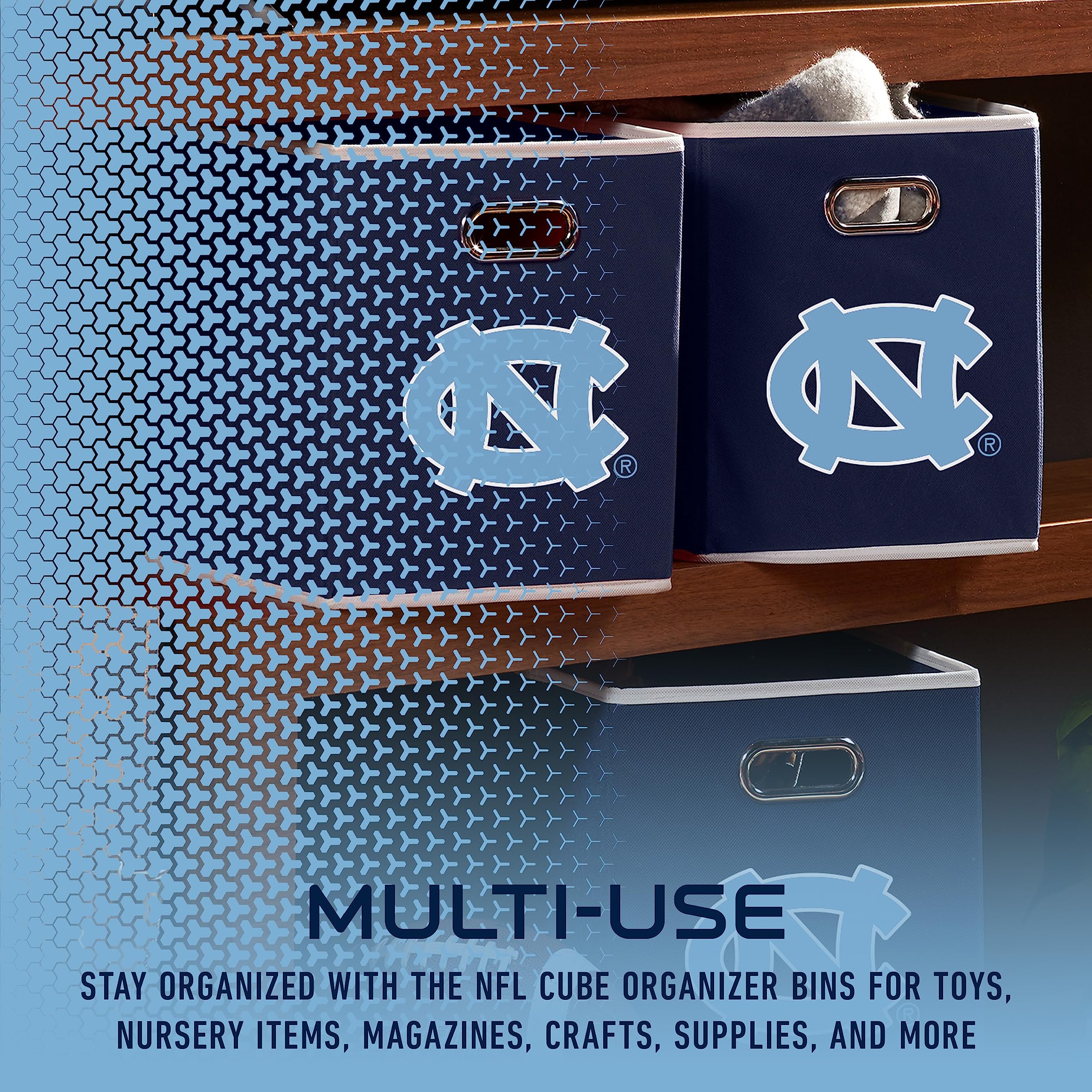 Franklin Sports Unisex Franklin Sports Ncaa Unc Tarheels Deluxe Storage Bin, Team Specific, One Size Us