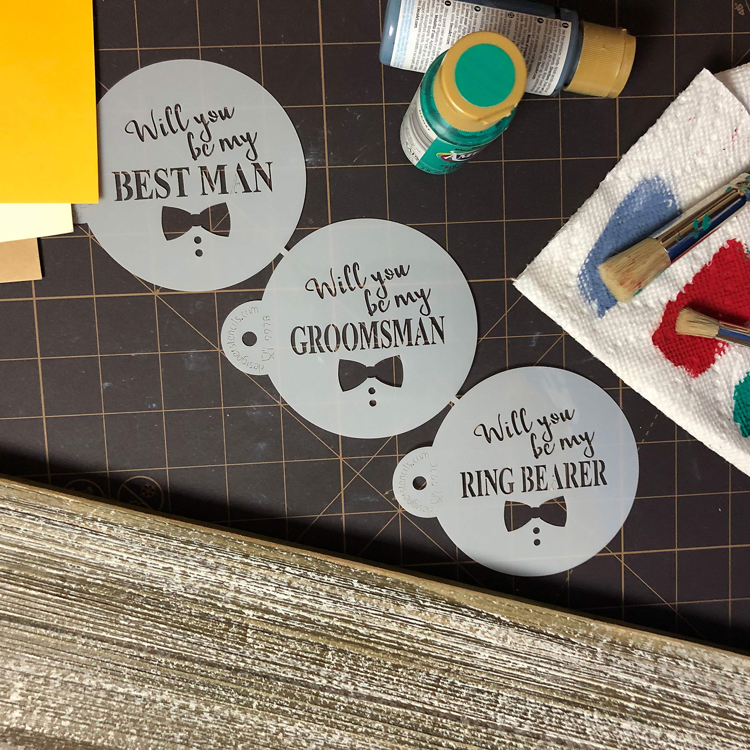 Will You Be My Groomsmen? Cookie Stencil Set C997 By Designer Stencils