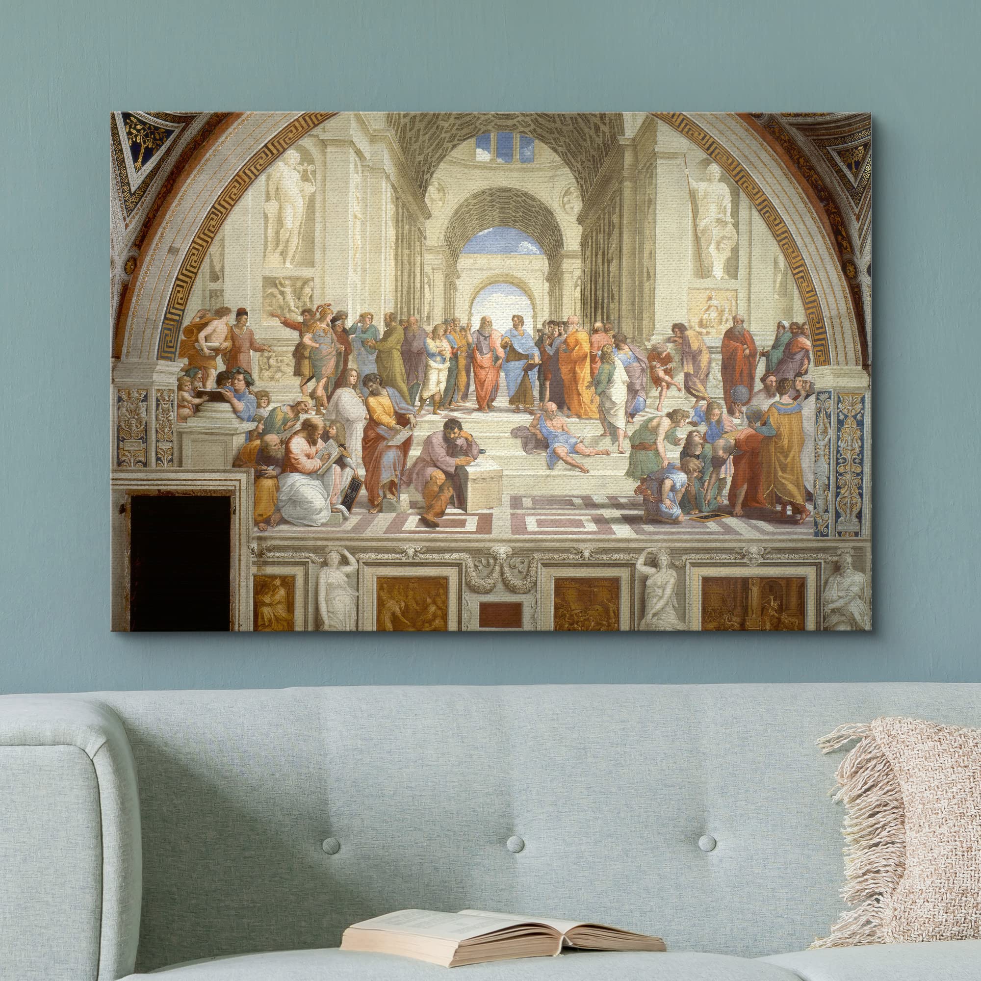 Wall26 Canvas Print Wall Art The School Of Athens By Raphael People Historic Illustrations Fine Art Traditional Scenic Colorful