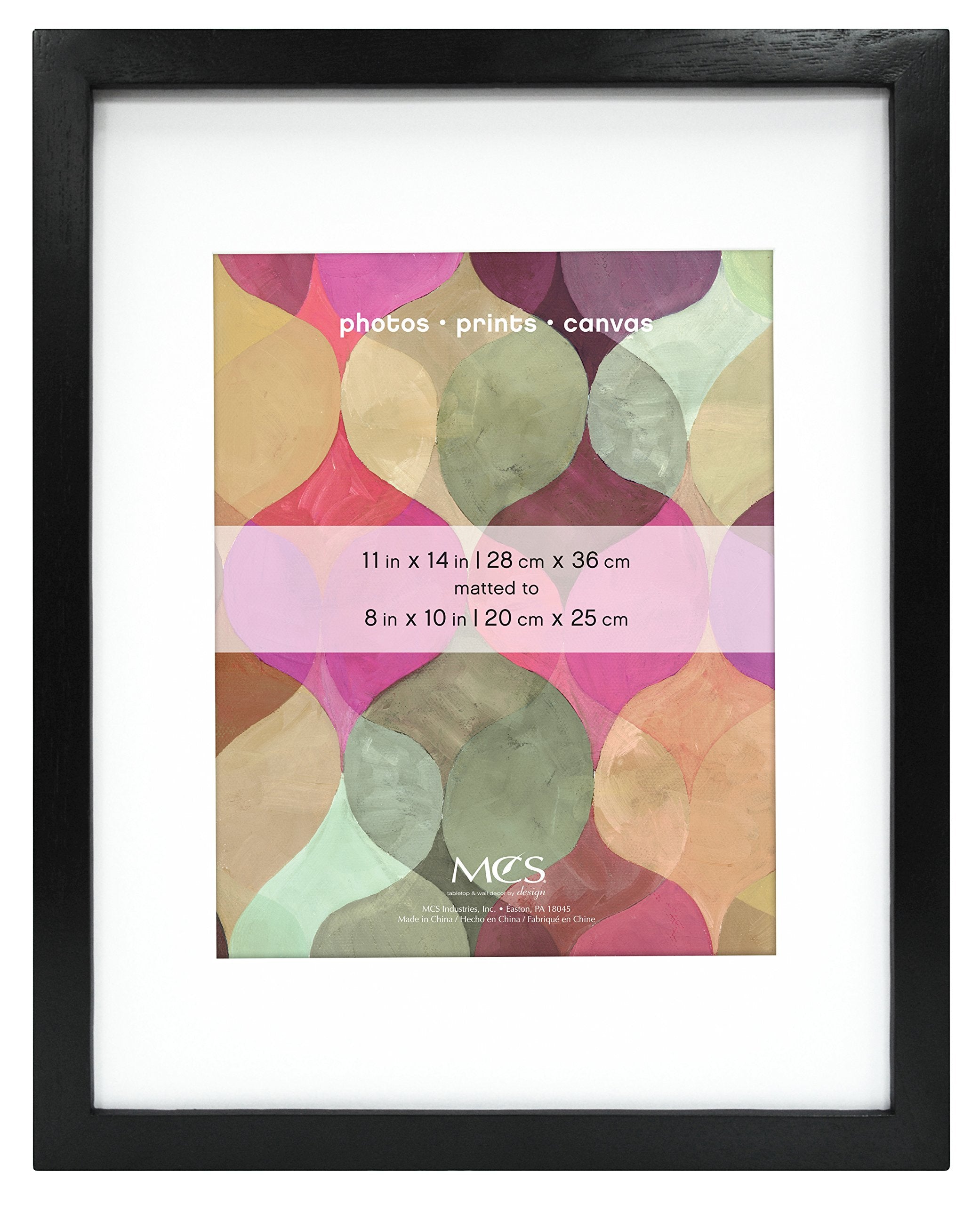 MCS Art Frame with Mat Opening, Black, 11 x 14 in