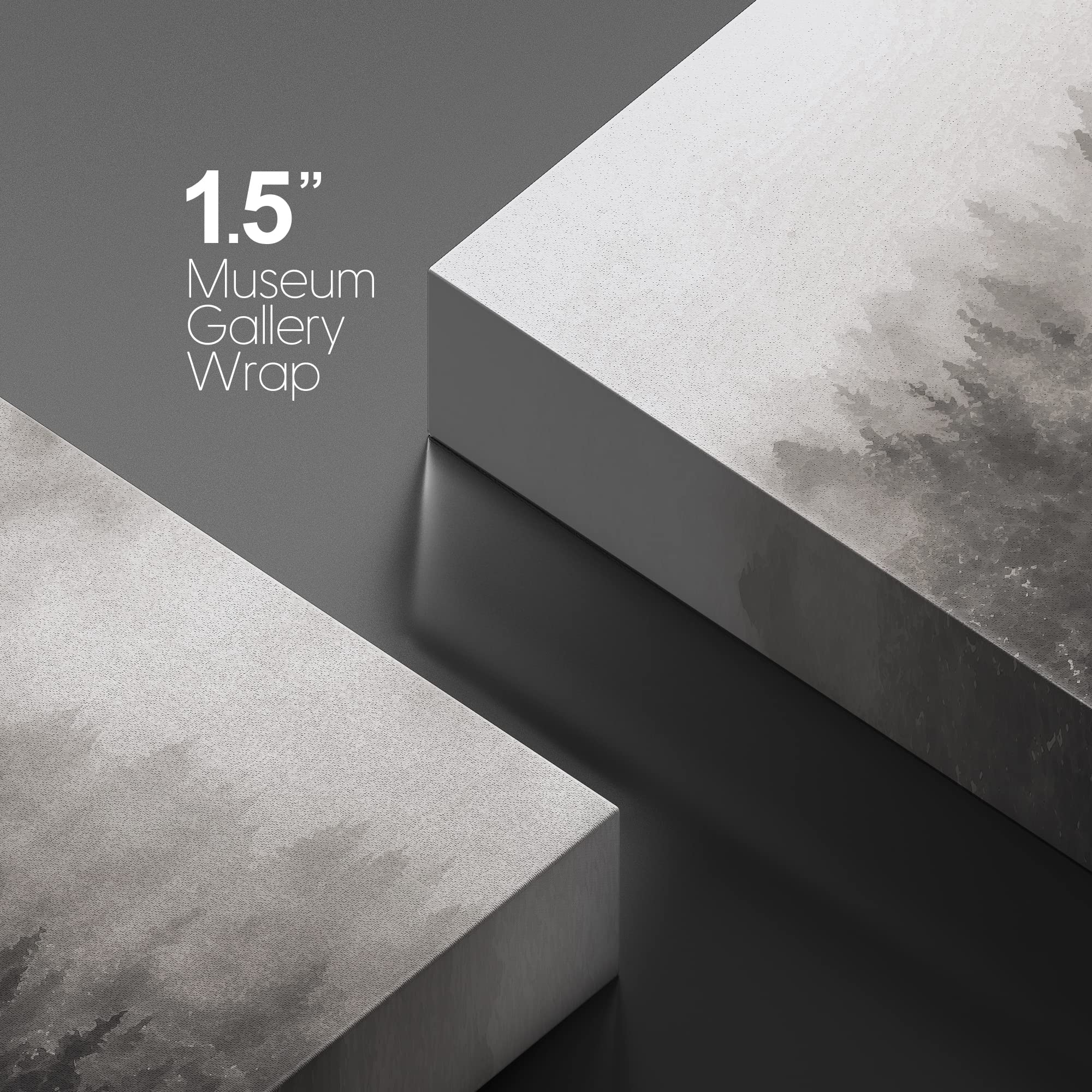Wall26 Canvas Wall Art - Misty Forest In Black And White - Gallery Wrap Modern Home Art | Ready To Hang - 32X48 Inches