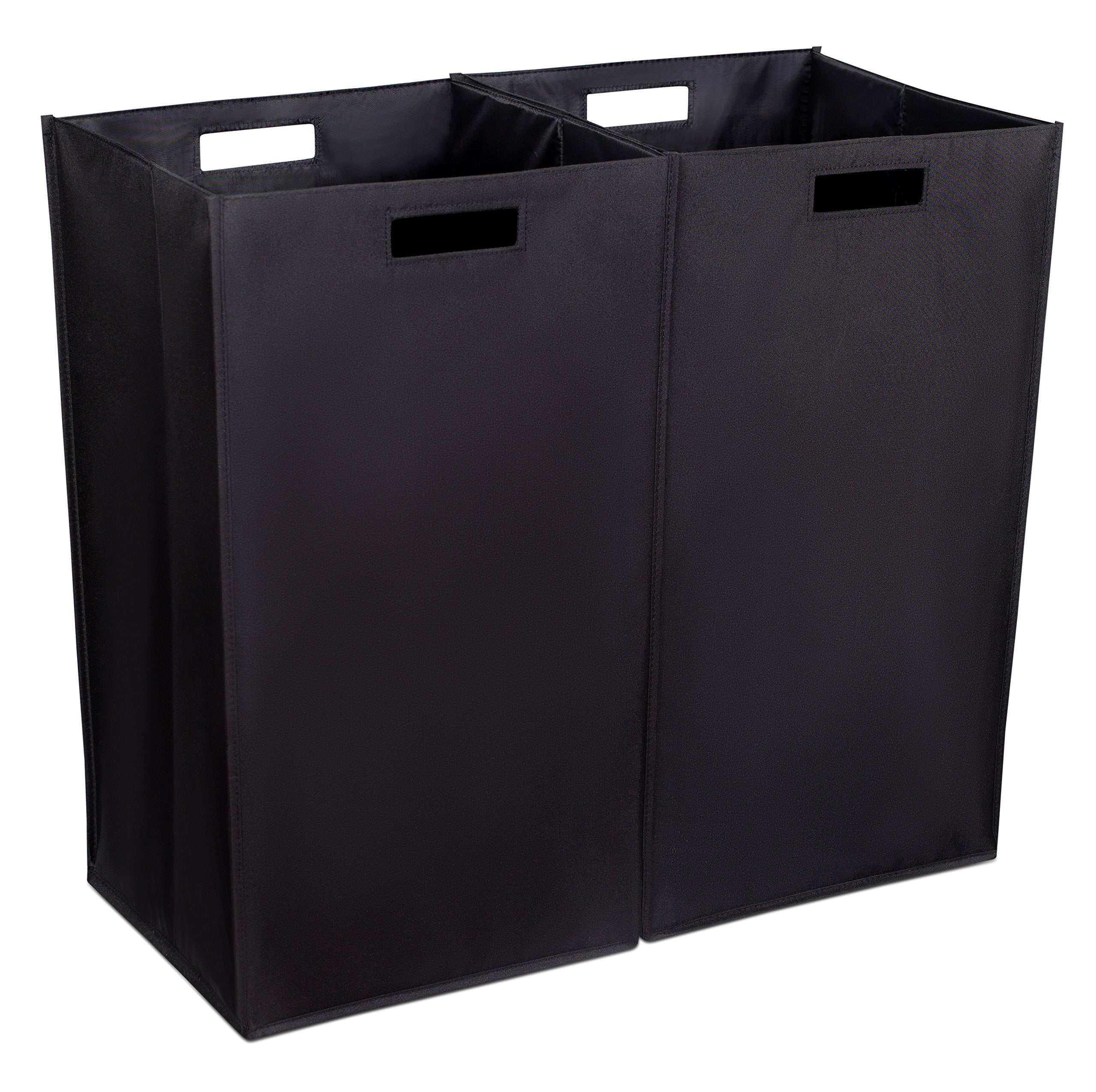 Internets Best Collapsible Laundry Hamper - Set of 2 - Dirty Clothes Sorter with Handles - Magnetic Side - Easy Storage - Foldi