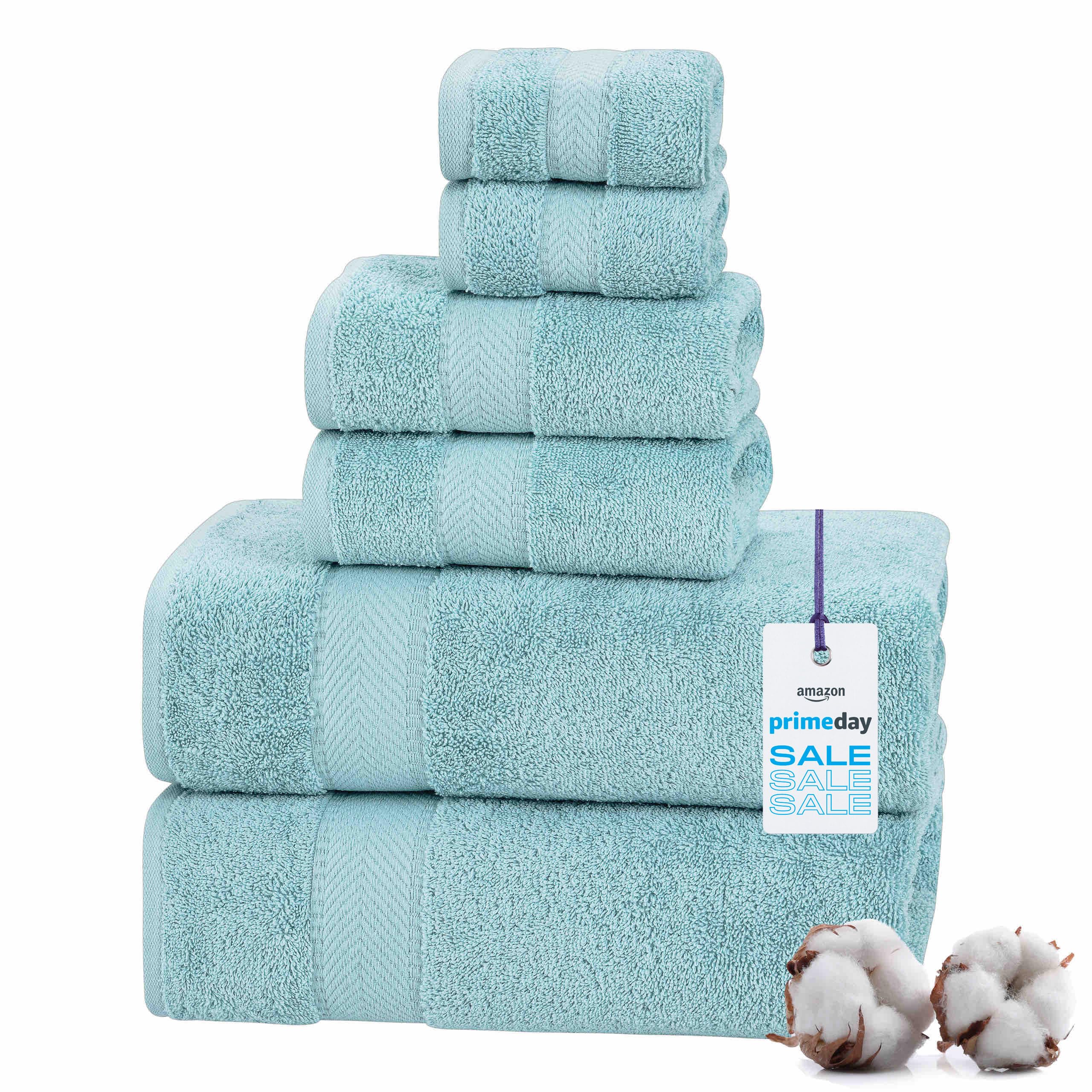 Textilom 100% Turkish Cotton 6 Pcs Bath Towel Set, Luxury Bath Towels For Bathroom, Soft & Absorbent Bathroom Towels Set (2 Bath