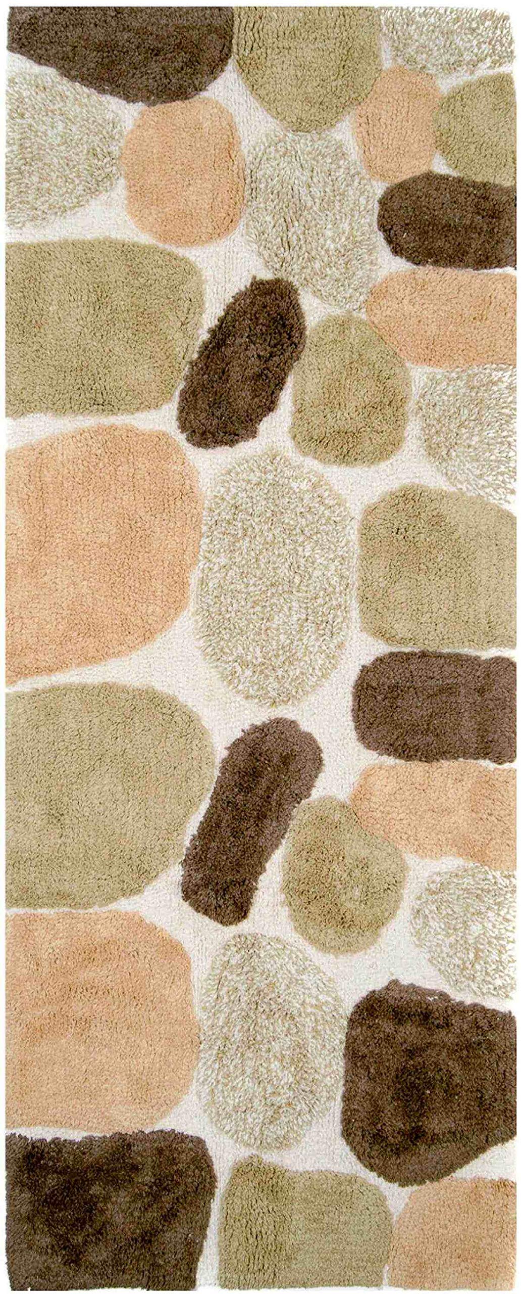 Chesapeake Merchandising Khaki Chesapeake Pebbles Bath Rug Runner (24 X 60)