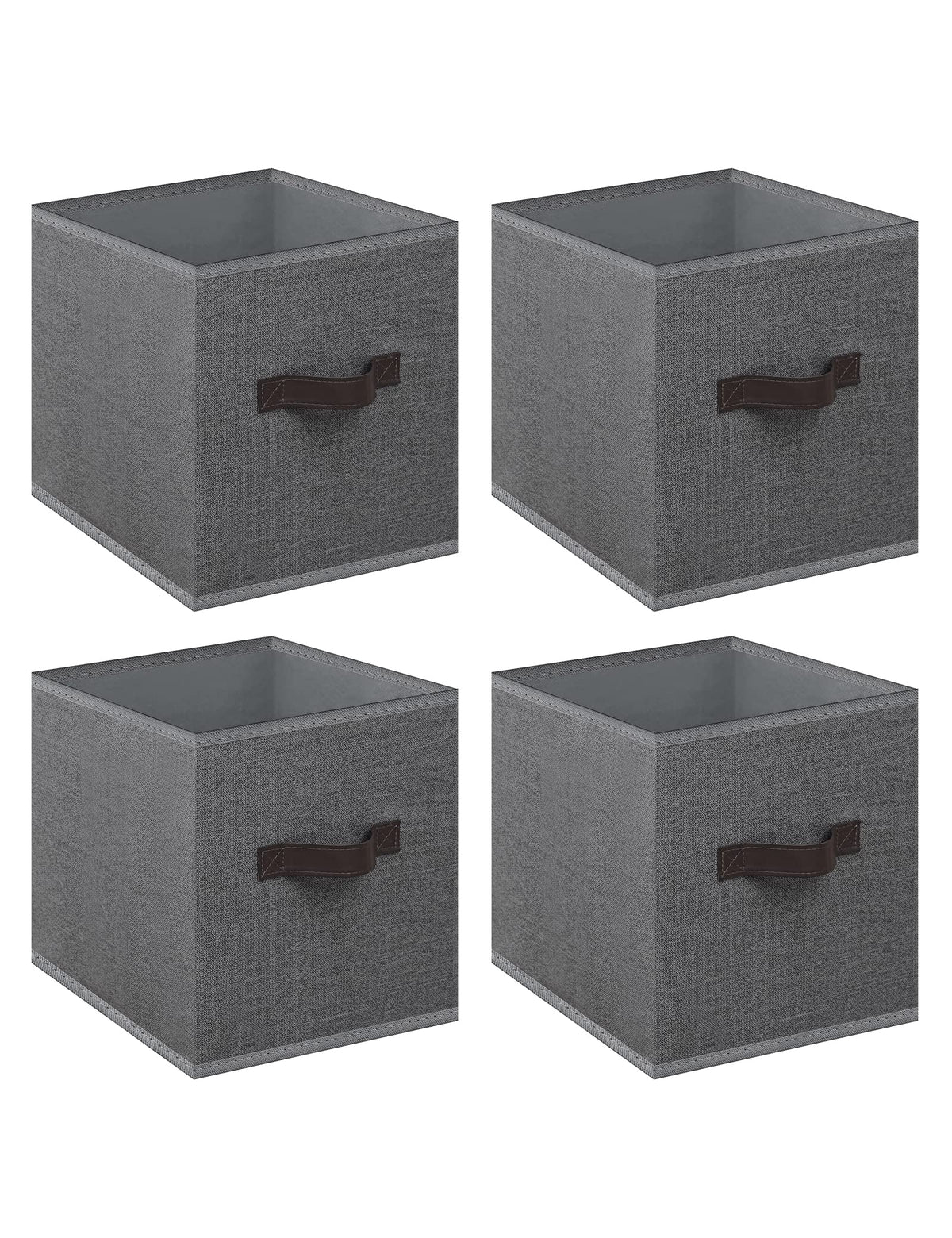 Damahome Storage Cubes Organizer Bins - 13Inch Foldable Storage Bins, Leather Dual Handles Storage Box, Closet Organizer Shelf B