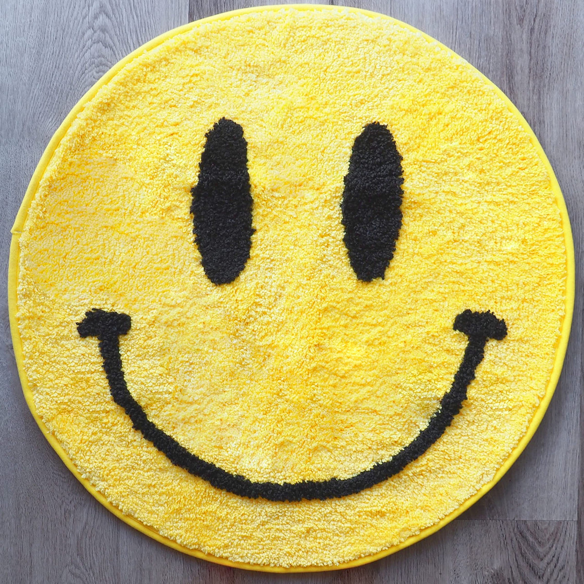 Evovee Yellow Bath Mat Rug Funny Happy Cute Bathroom Decor Shower Rugs Retro Funky Bedroom Aesthetic Fun Round Preppy Cool Apart