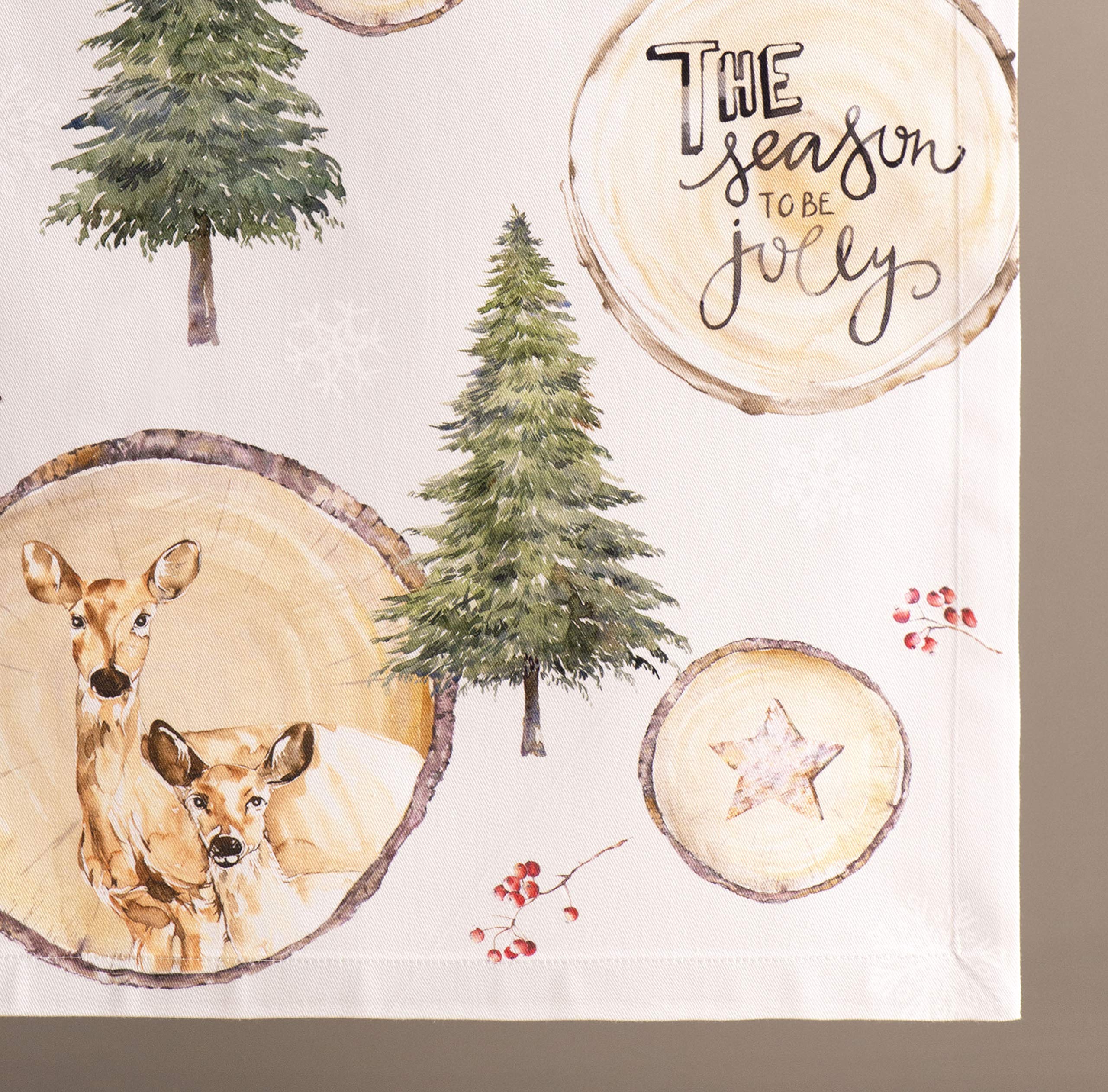 Maison D' Hermine Tablerunners 100% Cotton Table Runner Decorative Table Cover For Home, Kitchen, Dining & Camping, Mountain Lif