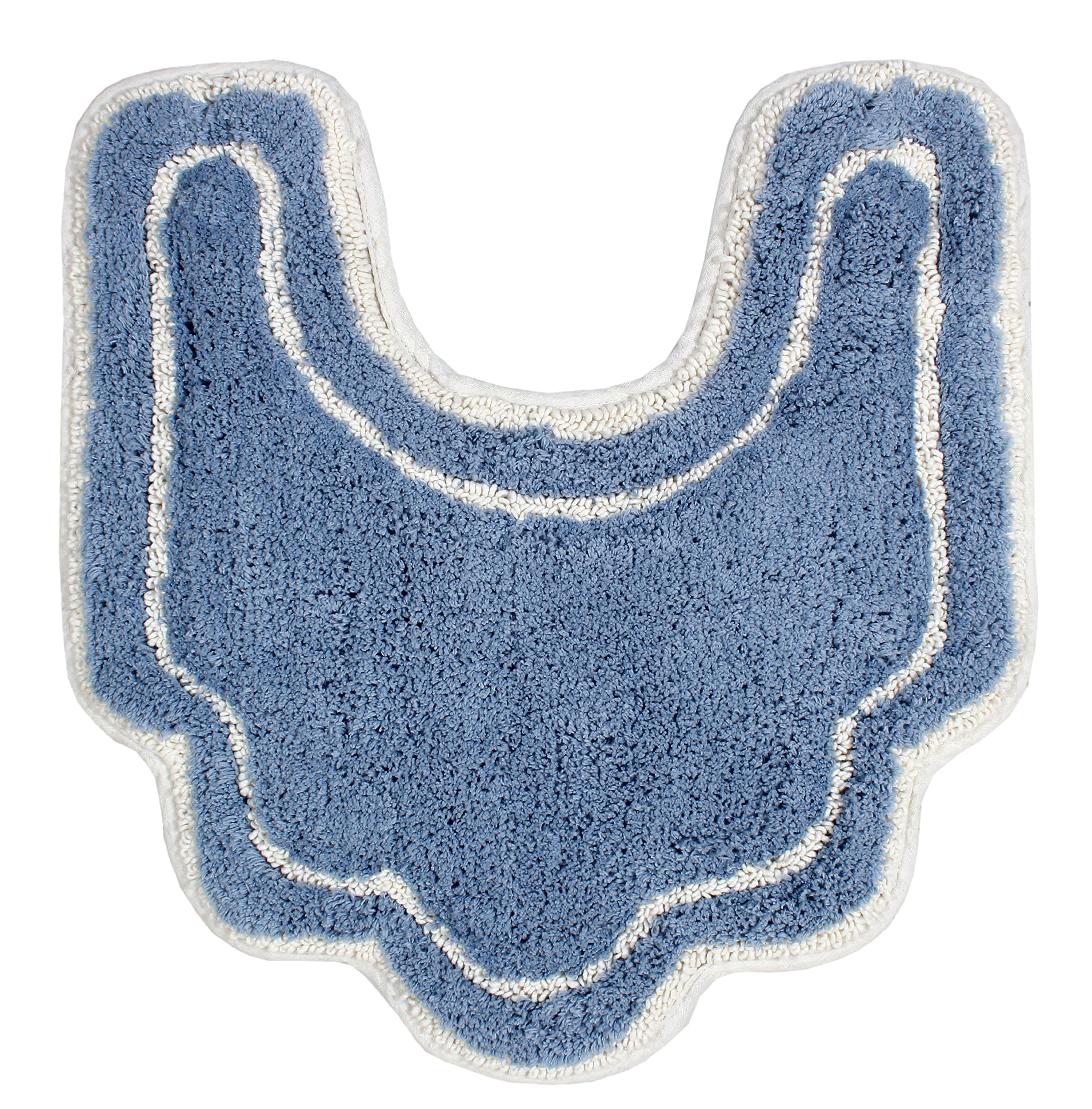 Home Weavers Allure Collection Toilet Rugs U Shaped Contour,Extra Thick Toilet Rug, Non-Slip Contour Mat For Bathroom, 100% Cott