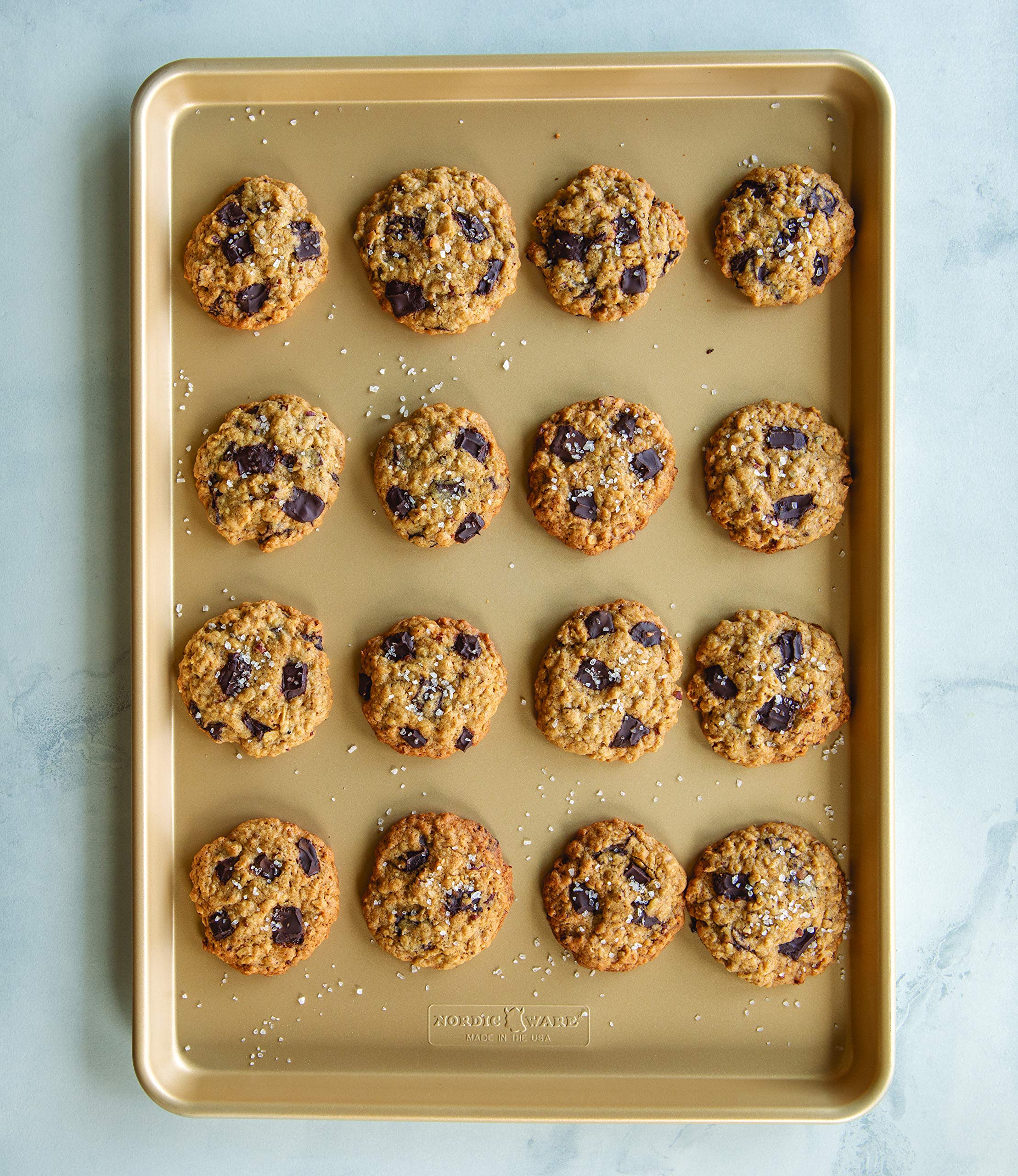 Nordic Ware Nonstick Pan Big Sheet Naturals Aluminum, 21'' X 15'', Gold