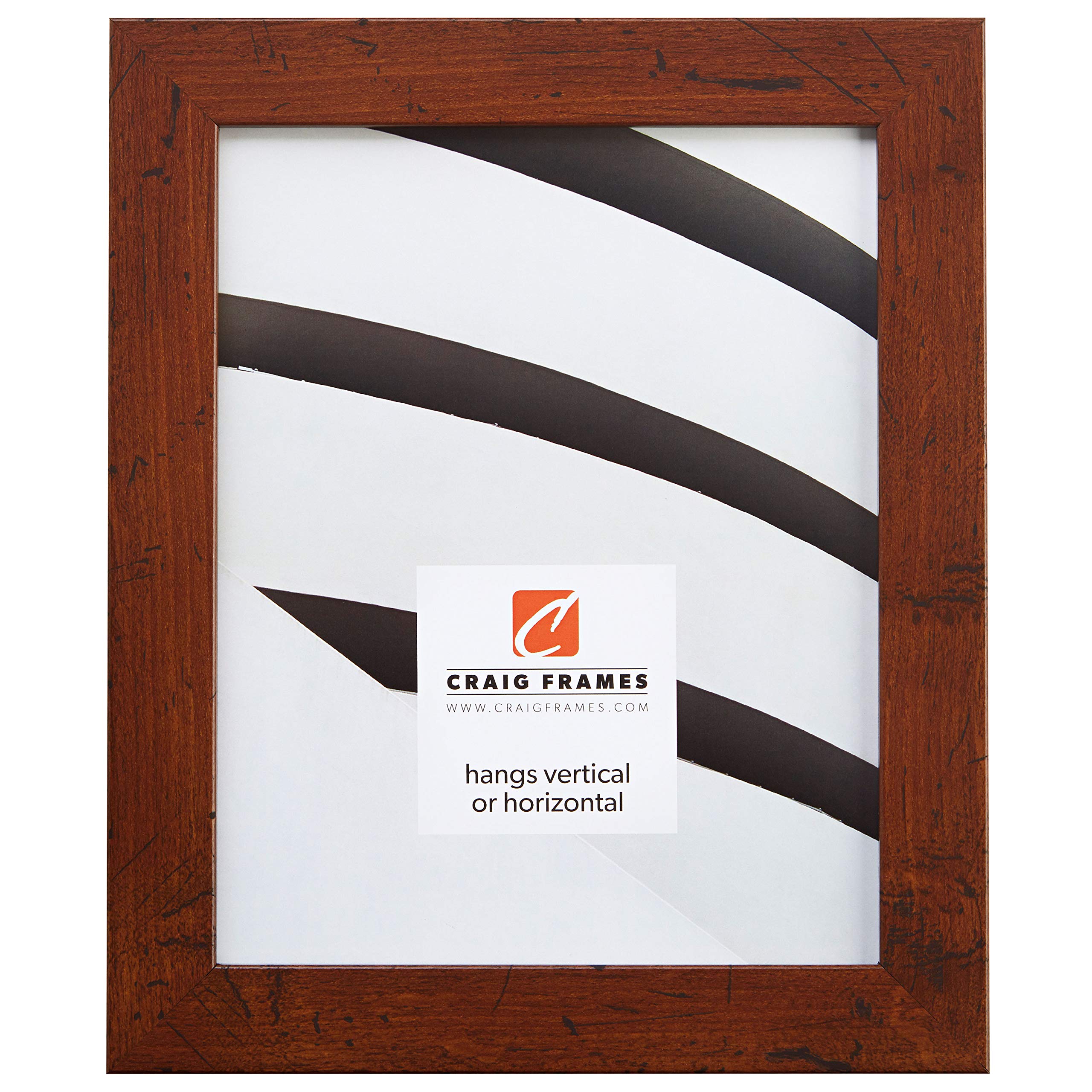 Craig Frames Bauhaus 125, 20x26 Picture Frame, Rustic Dark Walnut