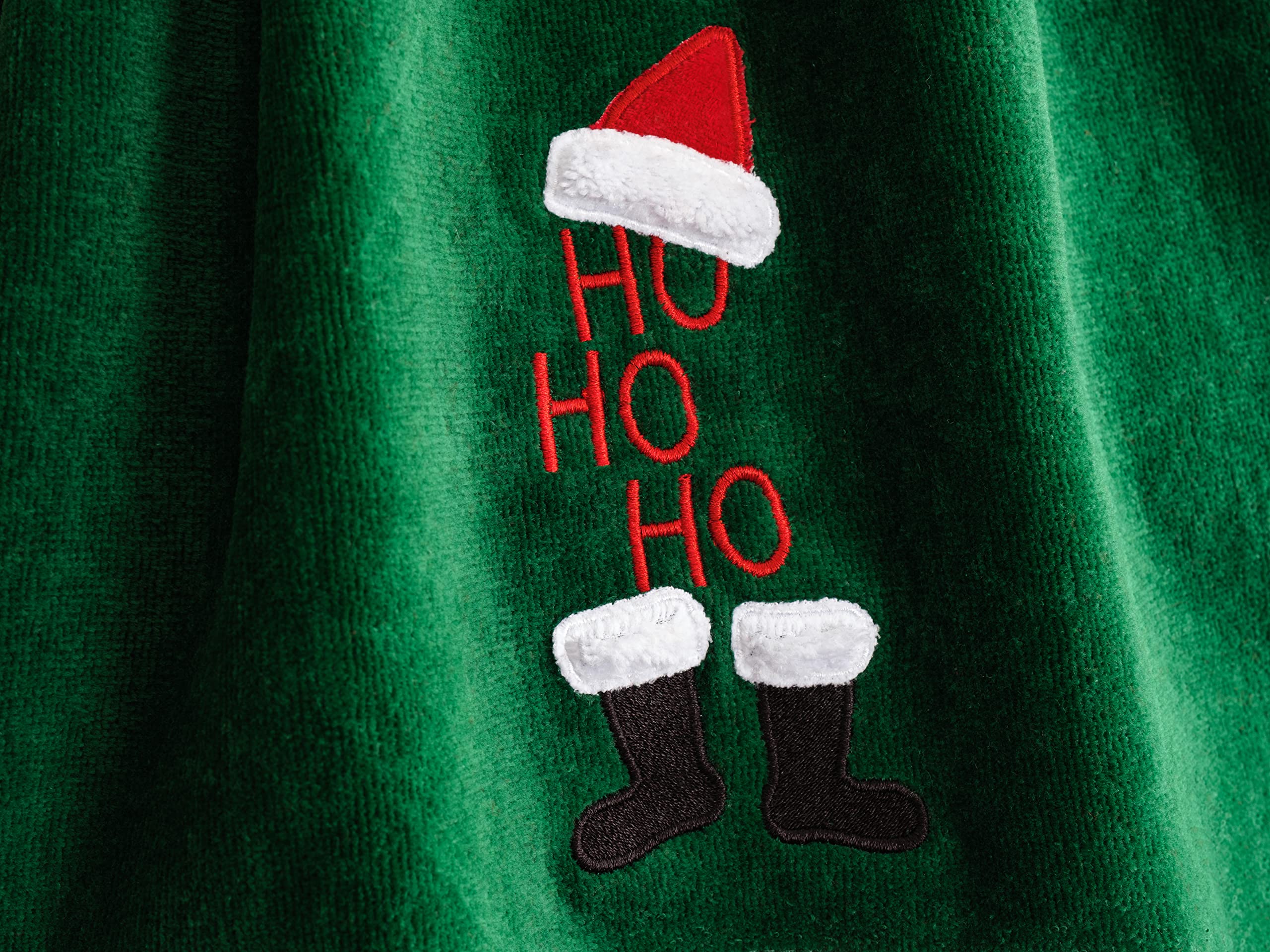 American Soft Linen Christmas Bath Towels Bathroom Set, 2 Packed Embroidered Decorative 100% Turkish Cotton Hand Bath Towels, Di