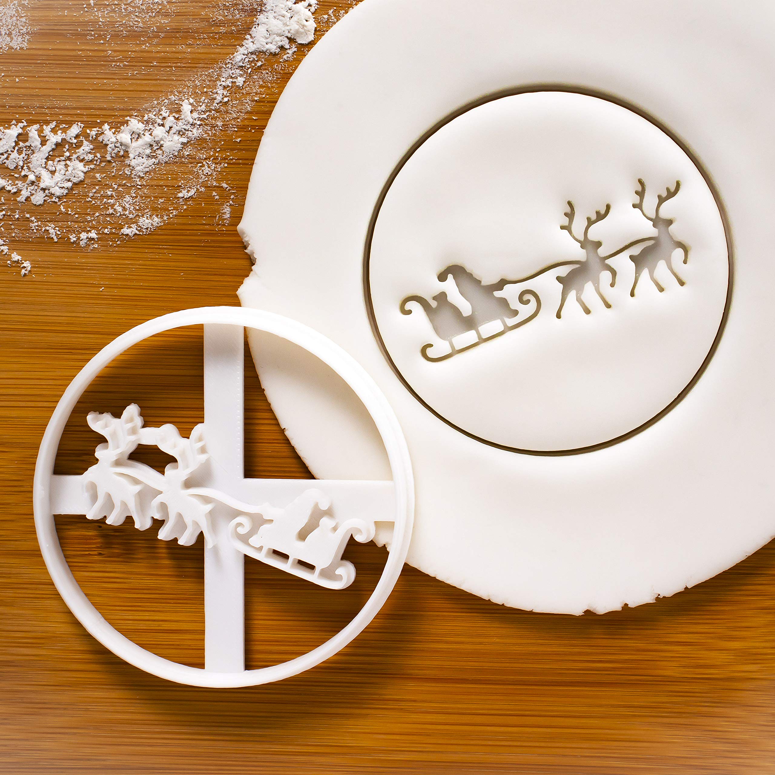 Santa Claus And Reindeer Cookie Cutter, 1 Piece - Bakerlogy