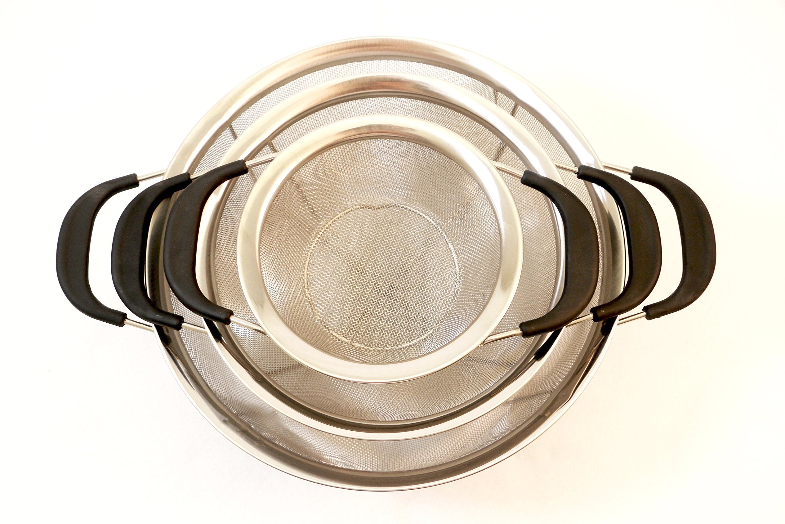 Excelsteel Heavy Gauge Mesh Colander With Santopreme Handles, 11-1/4-Inch