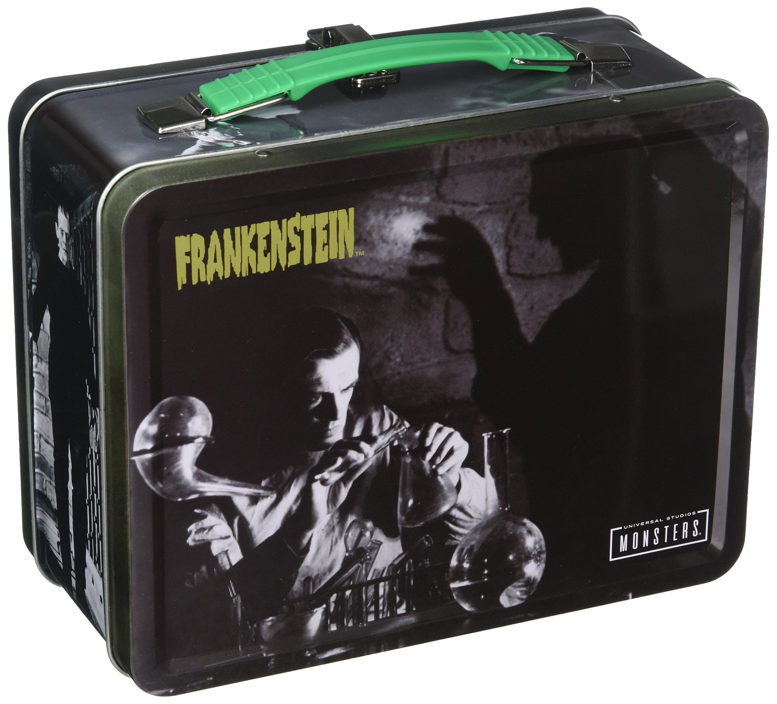 Factory Entertainment Retro Styled Lunch Box  Grey and Black  Metal