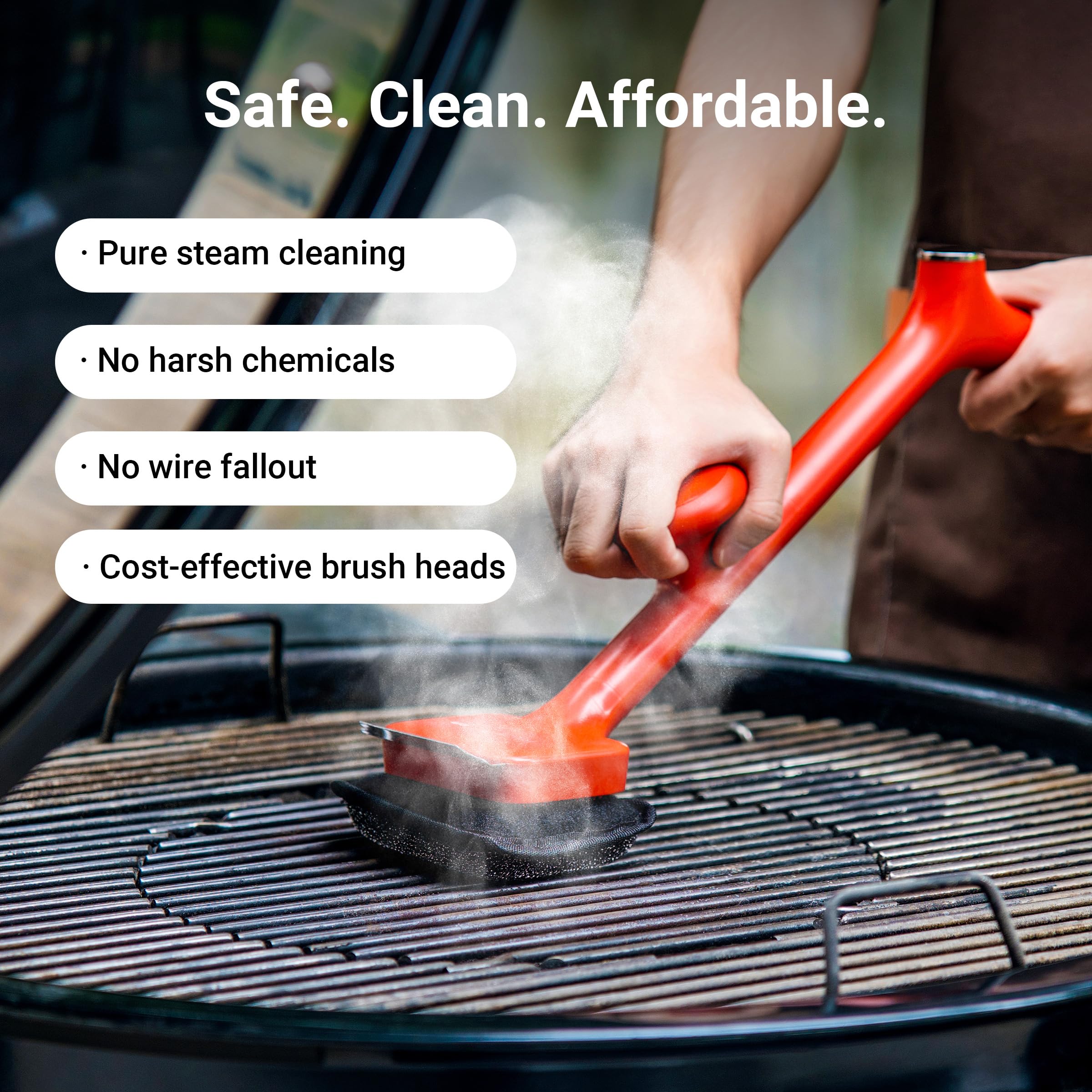 Thermomaven Bq03 Grill Brush Replaceable Cleaning Head, Safe Bristle-Free Bbq Cleaning Tool, Barbecue Grill Cleaner, 6 Pcs Refil