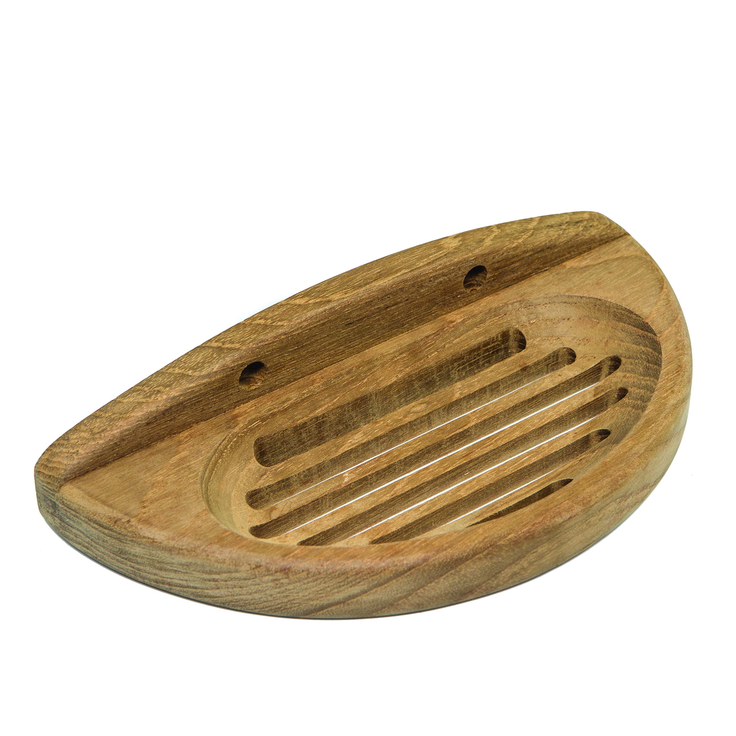 Whitecap Industries 62315 Teak Oval Soap Dish - 7-1/8'' X 1-3/8'' X 3-9/16''
