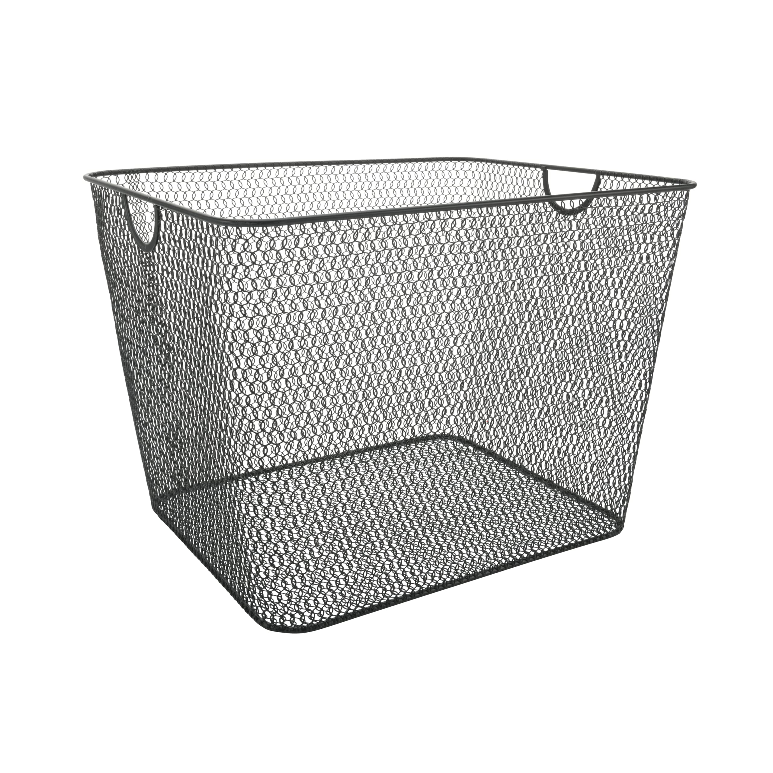 Mesh Open Bin Storage Basket Organizer For Fruits, Vegetables, Pantry Items Toys 2040 (1, 14 X 10 X 9)