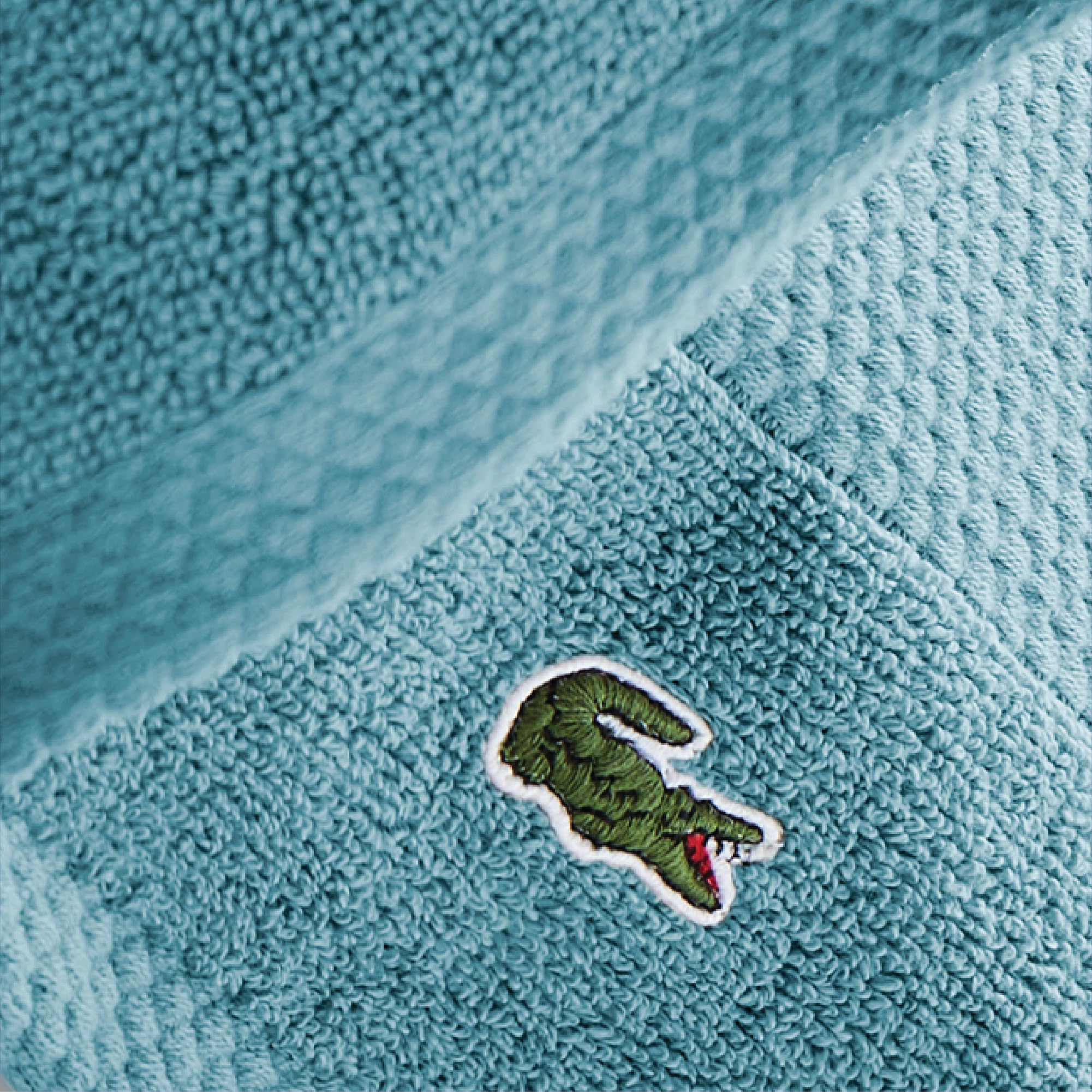 Lacoste Heritage Supima Cotton Wash Cloth, Celestial, 13'' X 13''