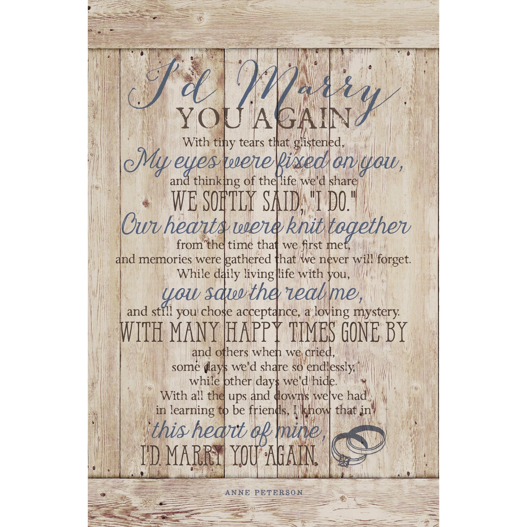 DEXSA ID Marry YouNew Horizons Wood Plaque with Easel | Made in the USA