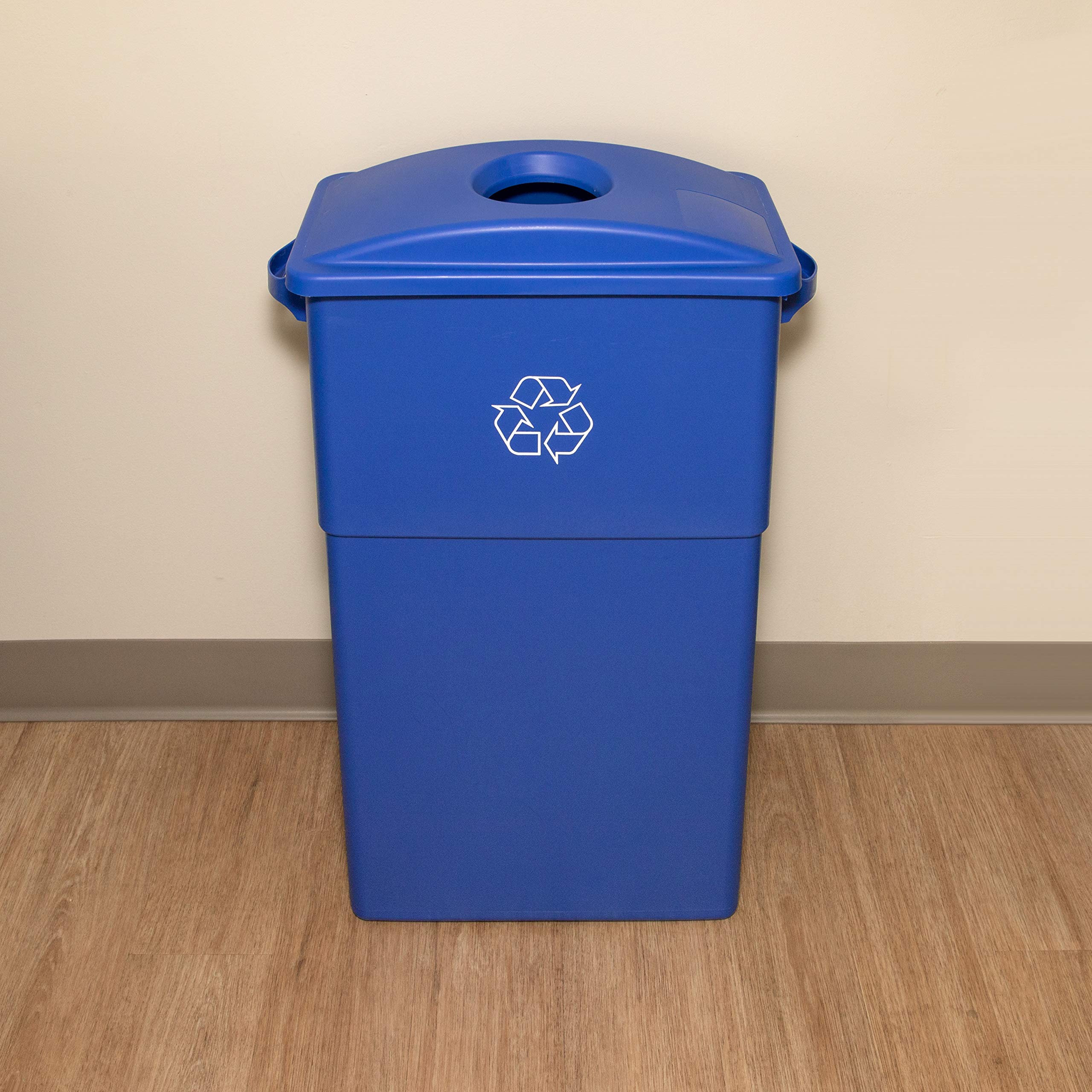Genuine Joe Gjo57258 Recycling Rectangular Container, 23 Gallon Capacity, 22-1/2'' Width X 30'' Height X 11'' Depth, Blue