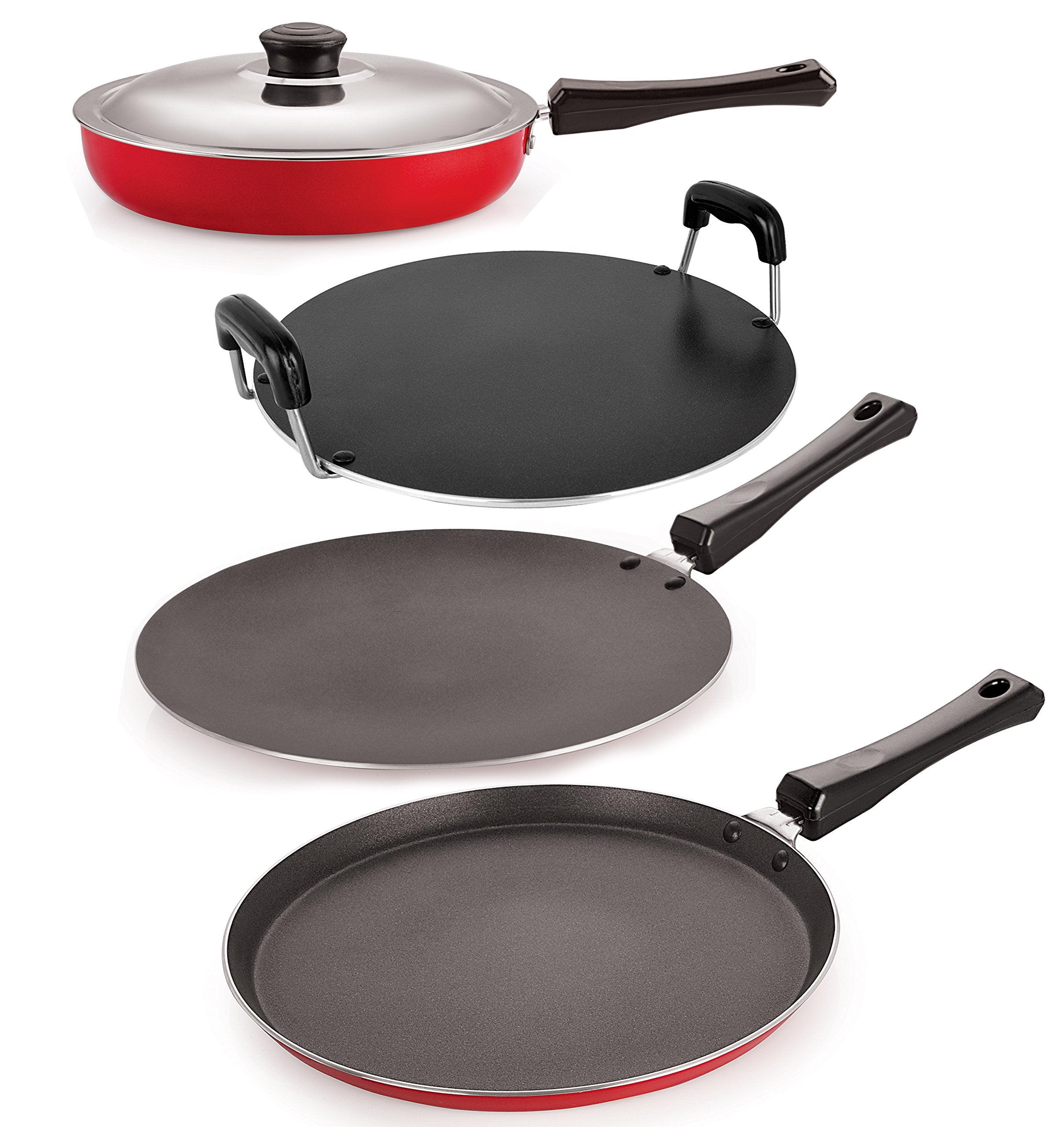 Nirlon Pfoa Free 3 Layer NonStick Pure Aluminium Kitchenware Cooking Item Set