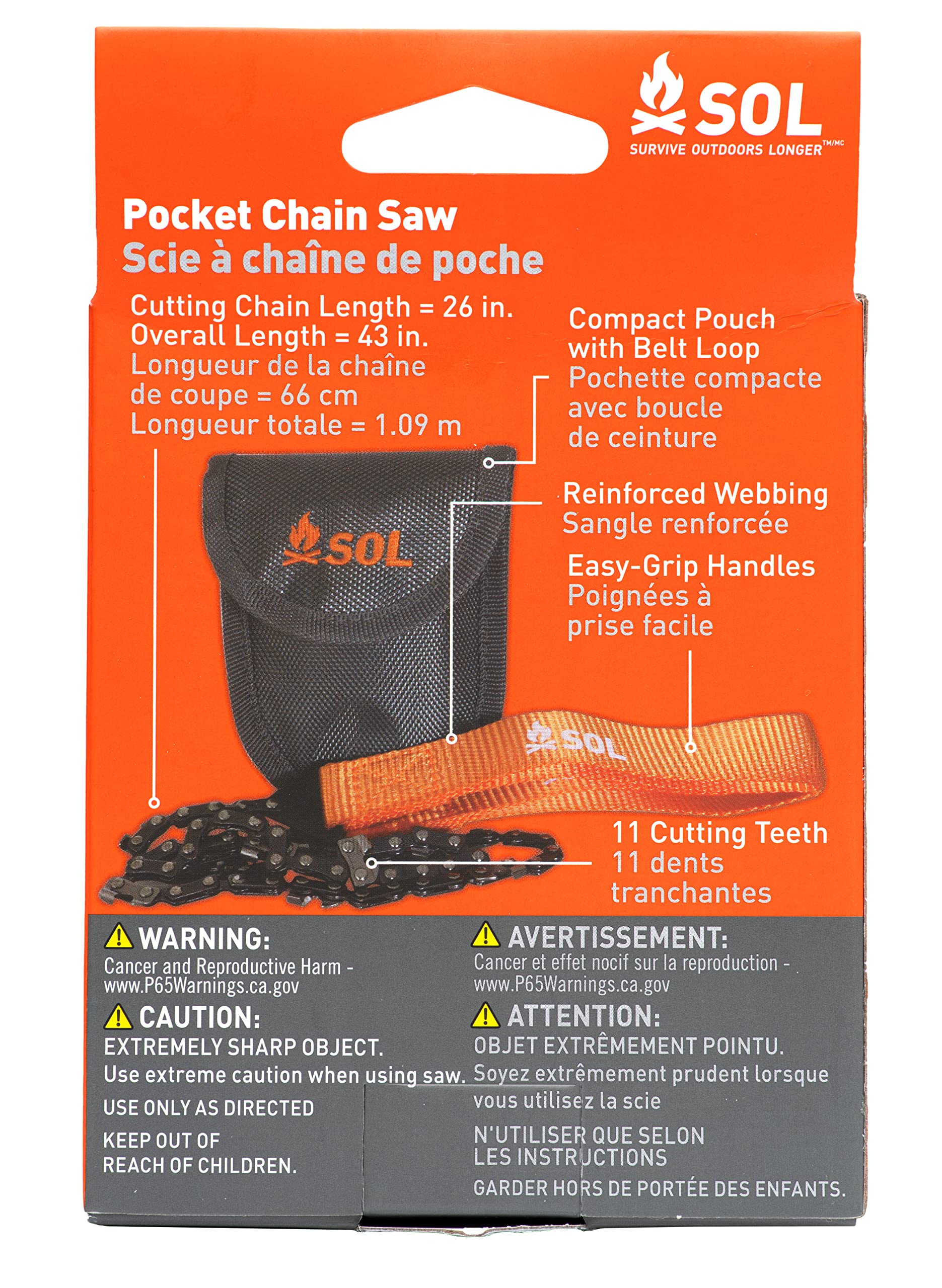 Survive Outdoors Longer Pocket Chain Saw, One Size